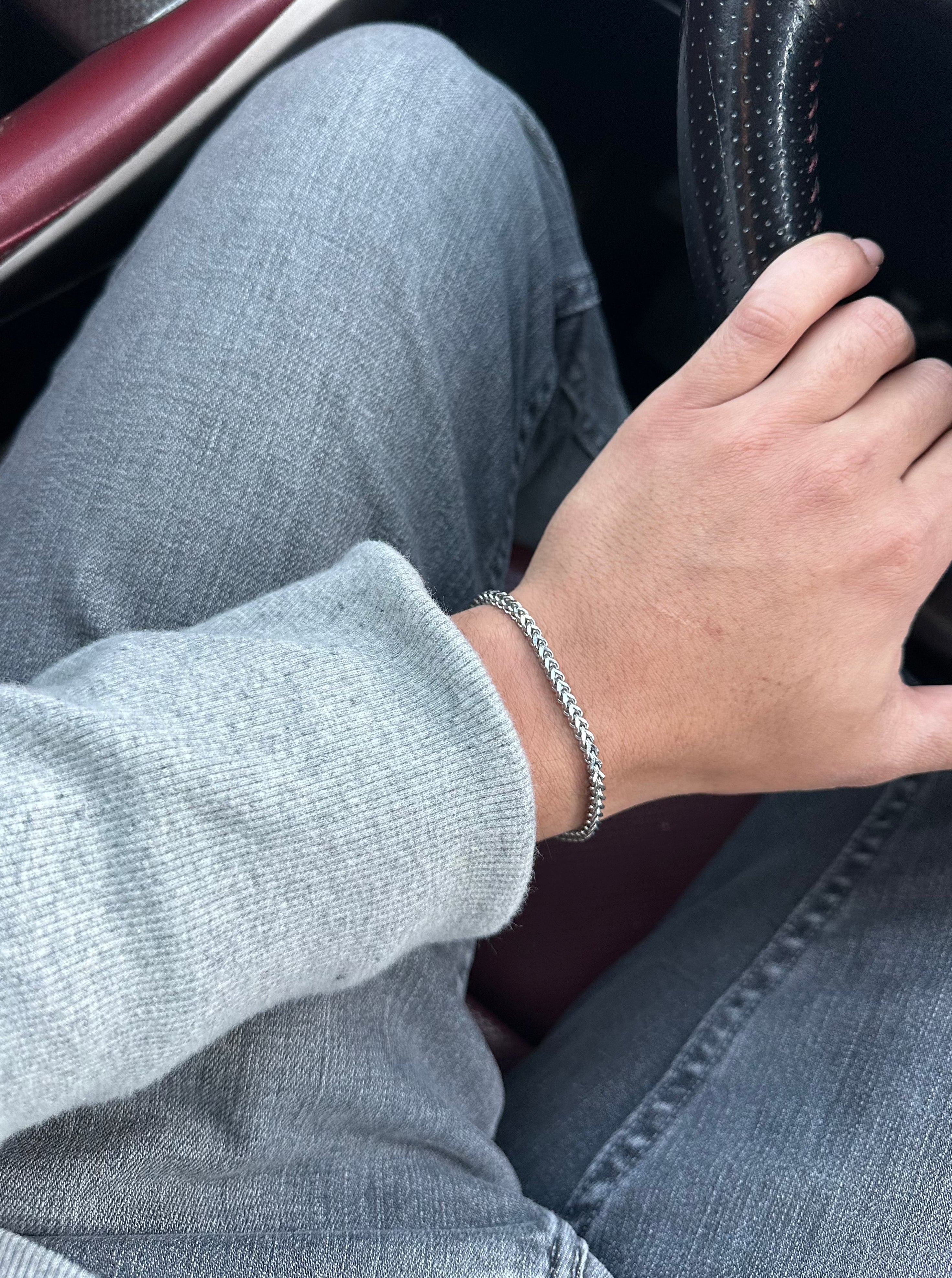 Men's Wheat Chain Bracelet Spiga Chain