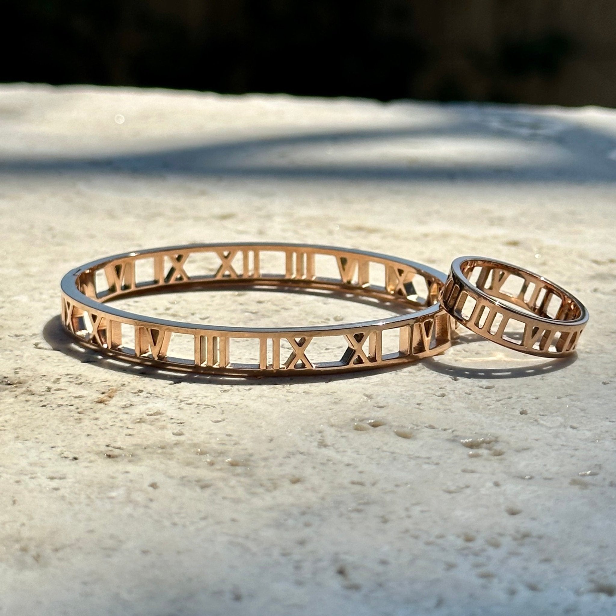 Roman Numeral Cuff Bracelet Bangle