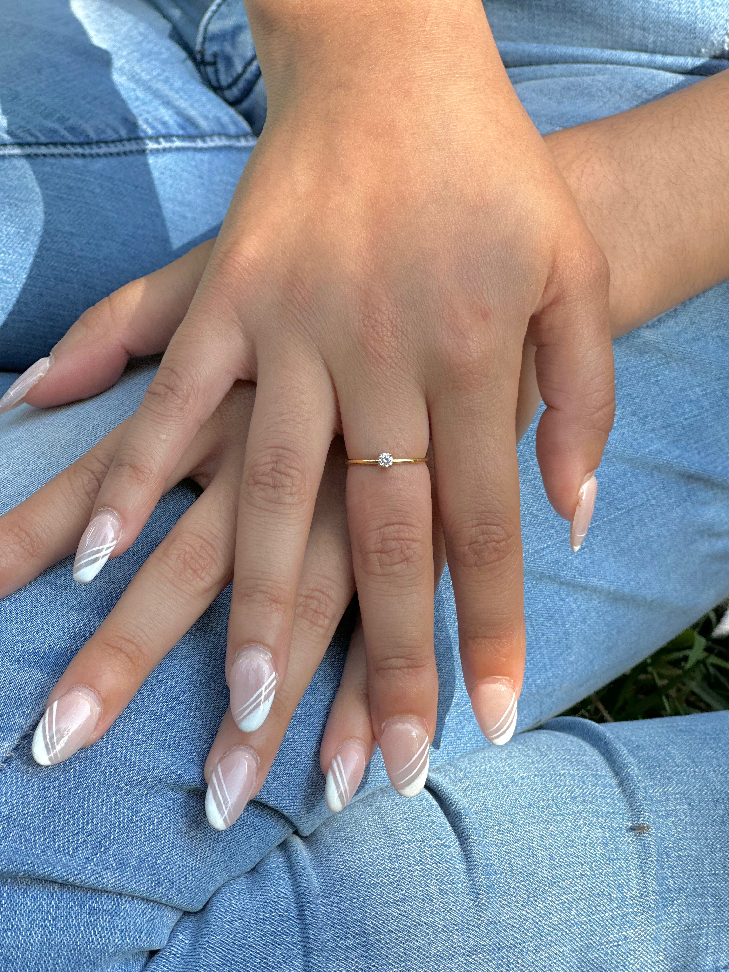 Tiny Gold Promise Ring 1 Oak Jewelry