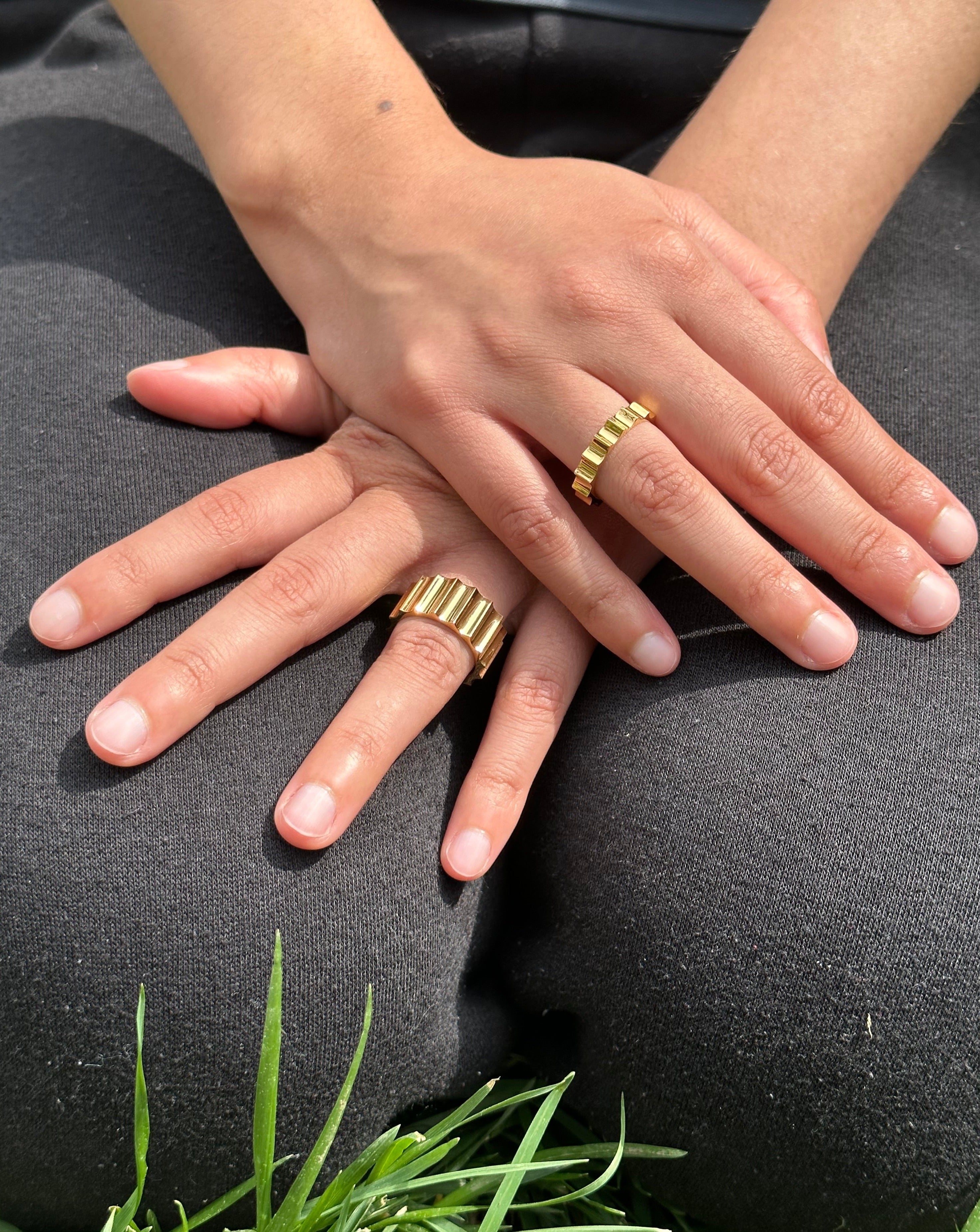 Ridged Band Gear Ring