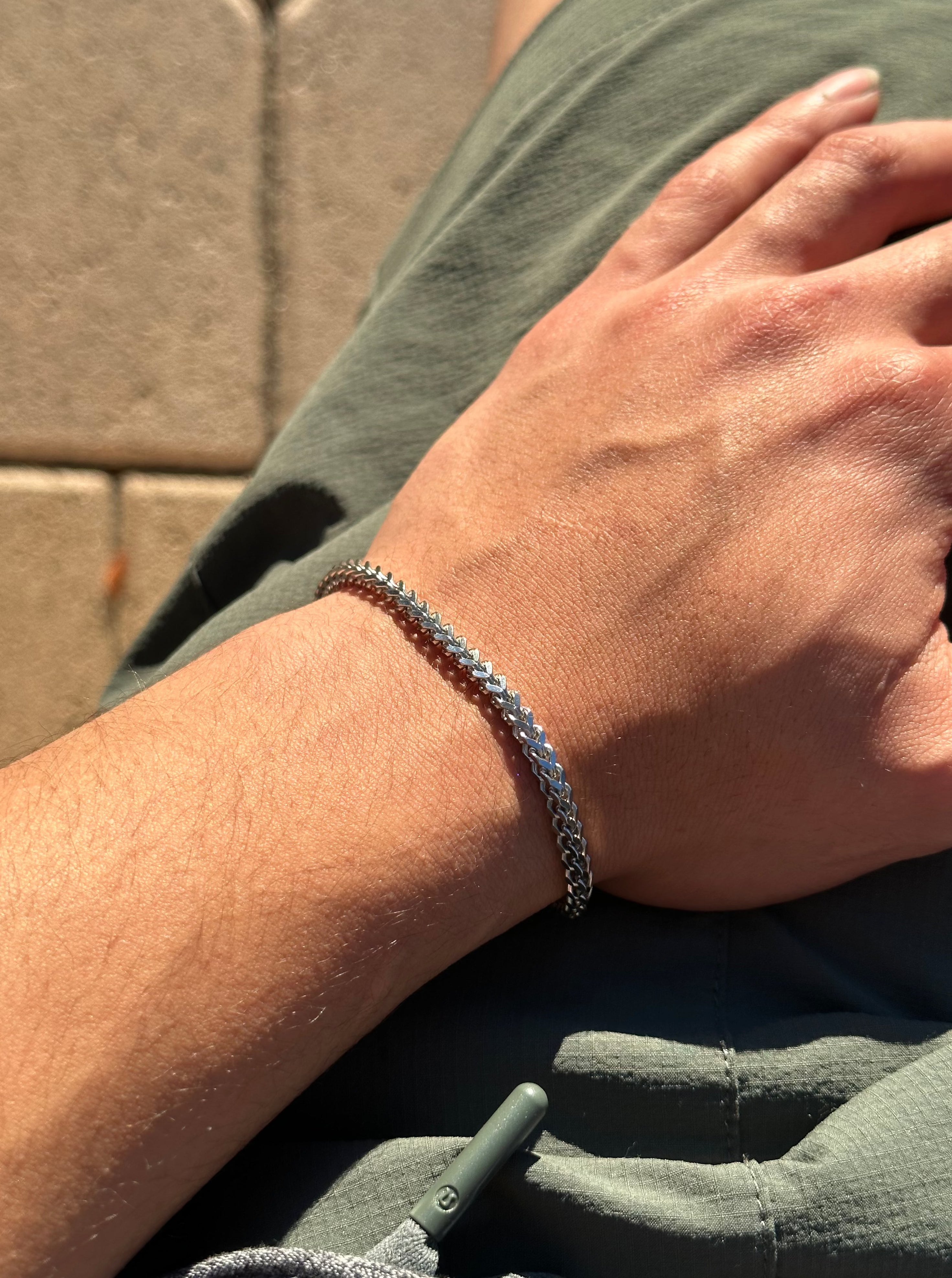 Men's Wheat Chain Bracelet Spiga Chain