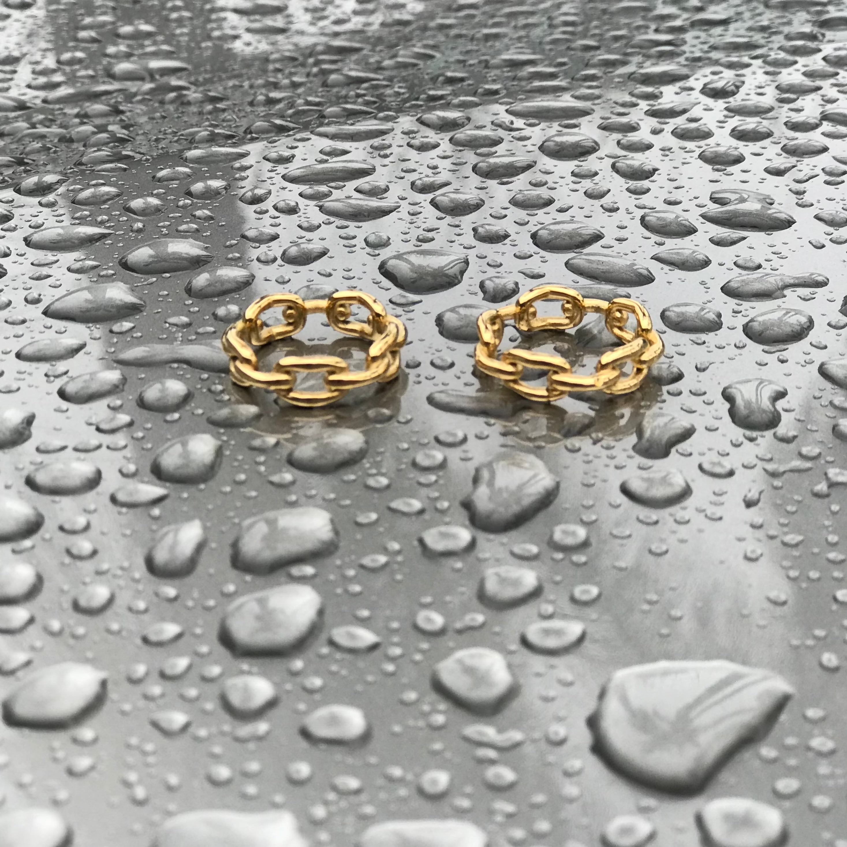 Anillo de cadena de oro de 14k