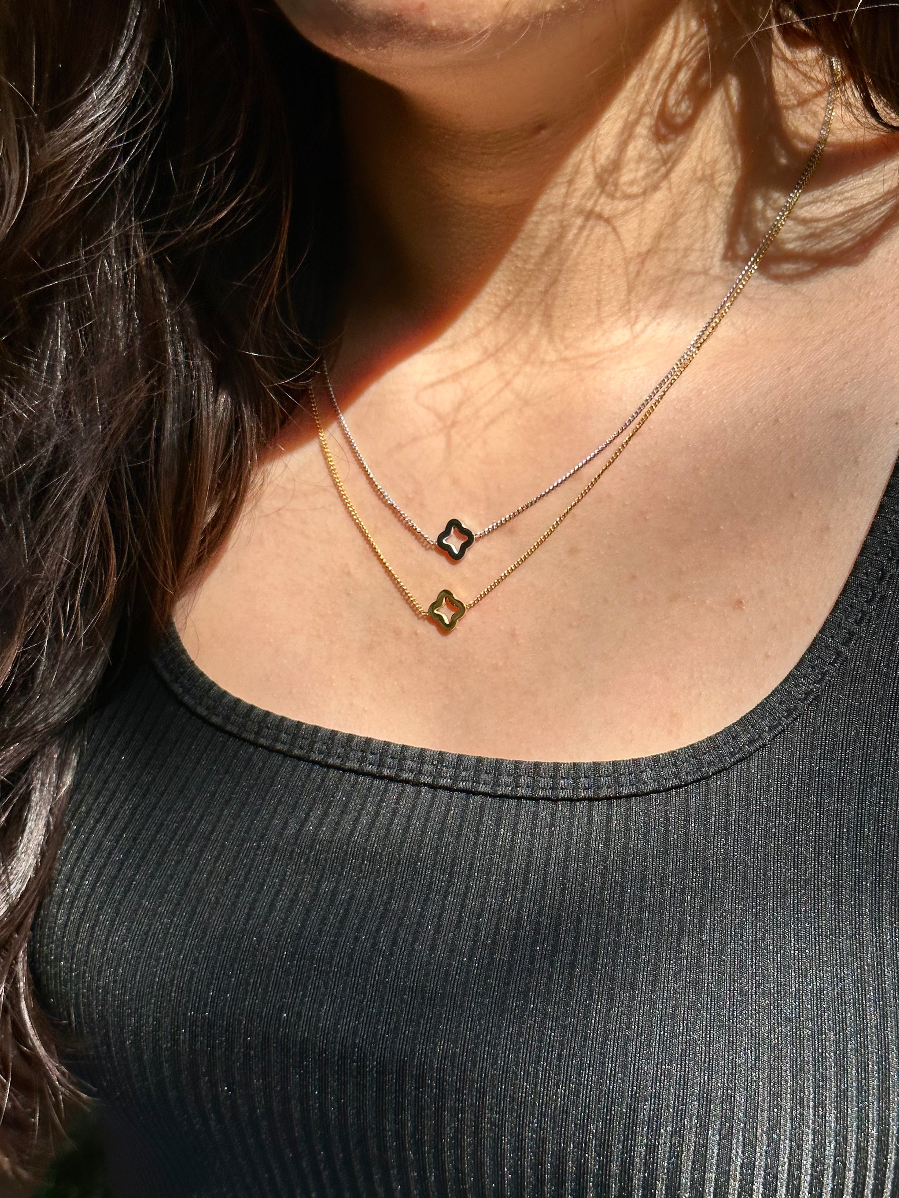 Simple Dainty Clover Necklace Set - 1 Oak Jewelry
