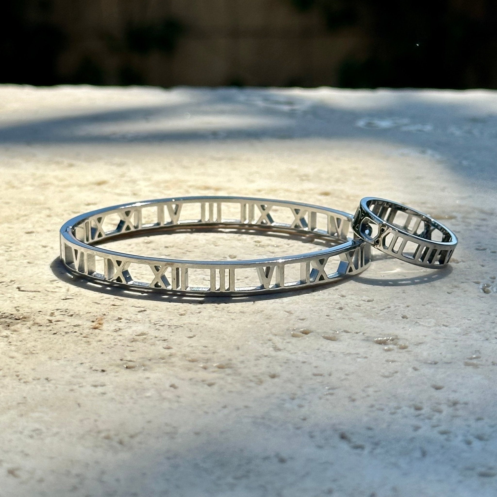 Roman Numeral Cuff Bracelet Bangle