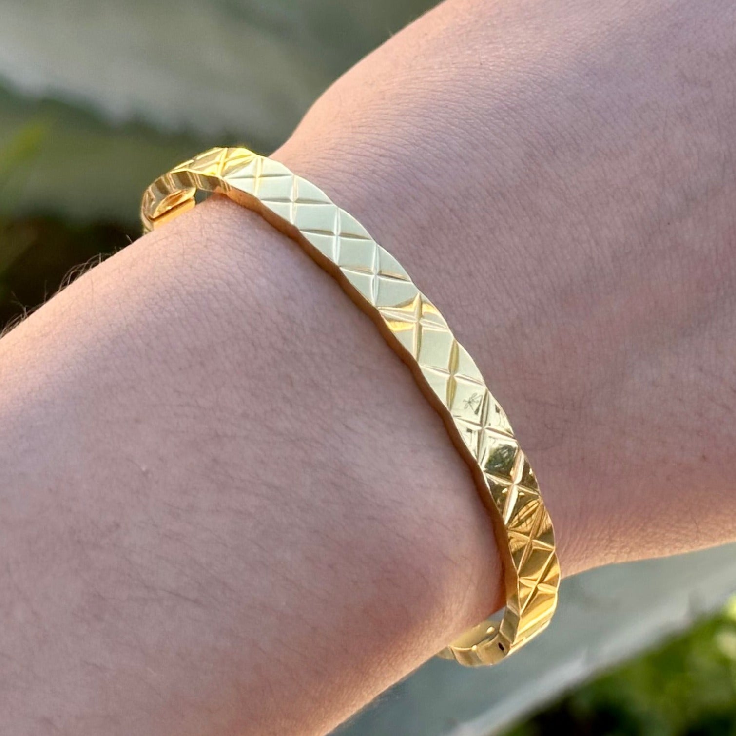 Quilted X Motif Bracelet