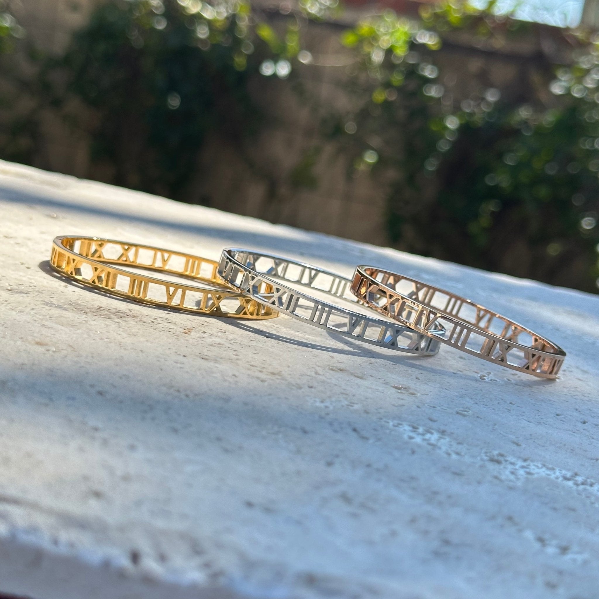 Roman Numeral Cuff Bracelet Bangle