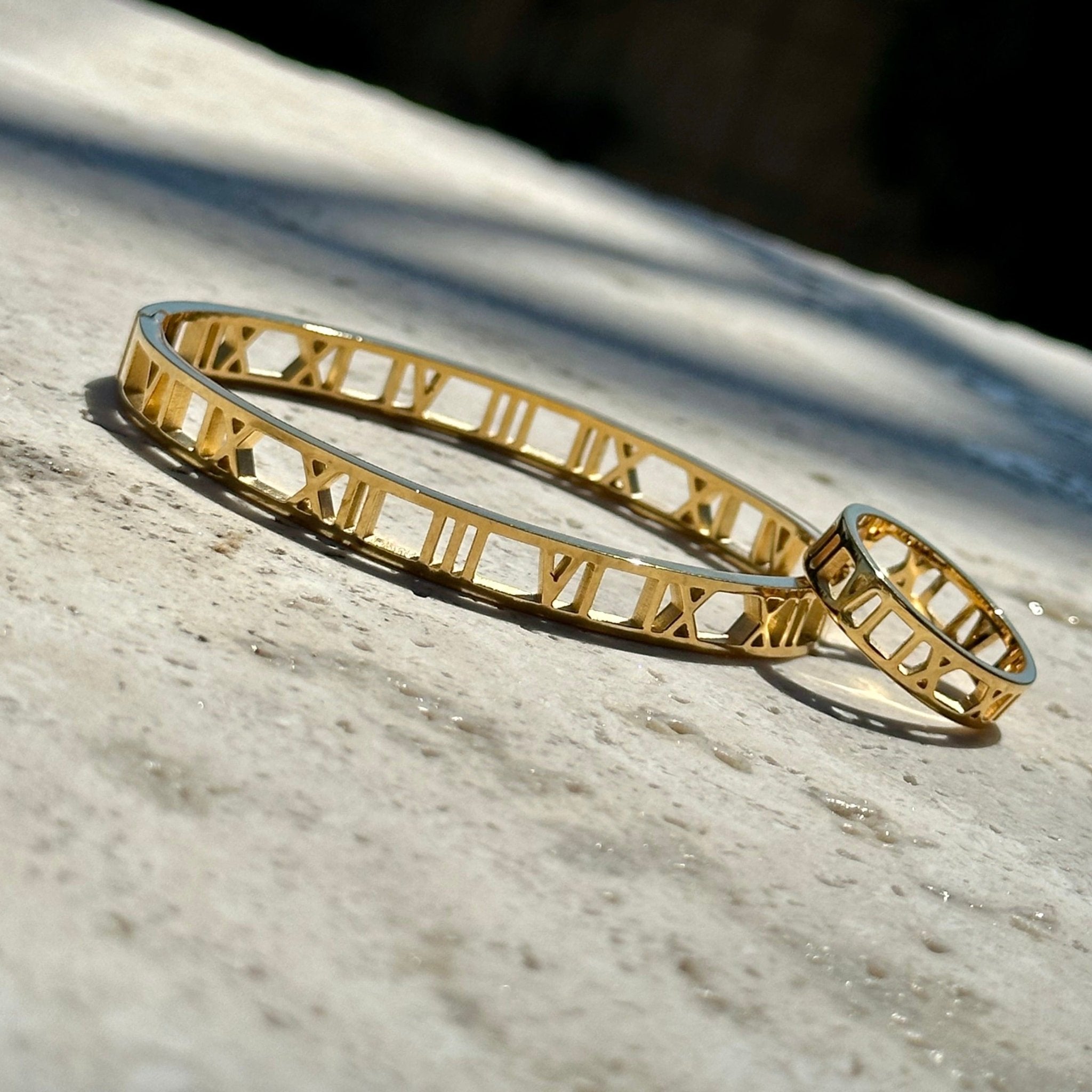 Roman Numeral Cuff Bracelet Bangle
