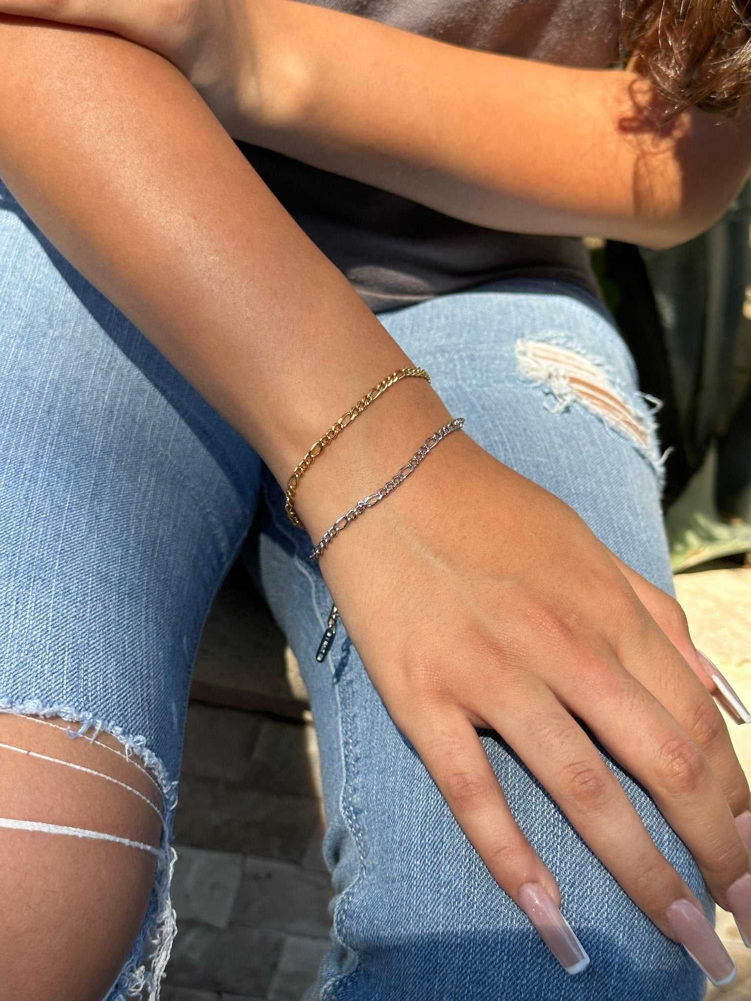 Dainty chain bracelets 1.2mm chain bracelets
