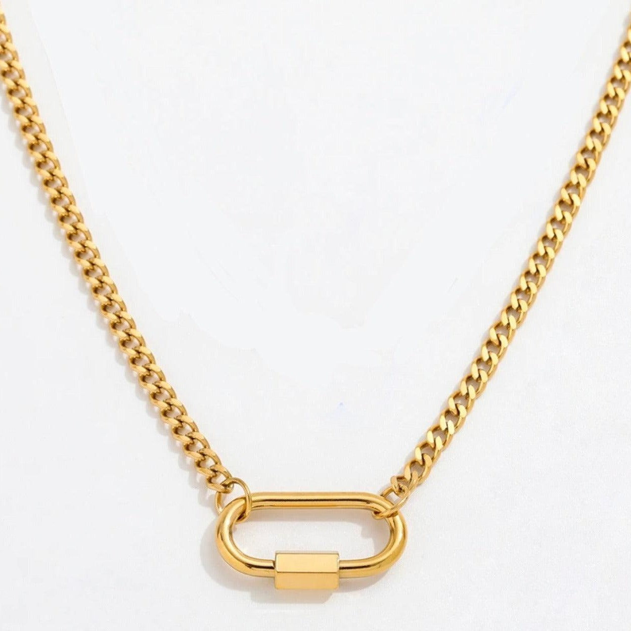 Necklace Carabiner Lock Pendant Simple Cute Necklaces Long Chain Fashion  Jewelry Men and Women Esg14268 - China Necklace and Carabiner Necklace  price