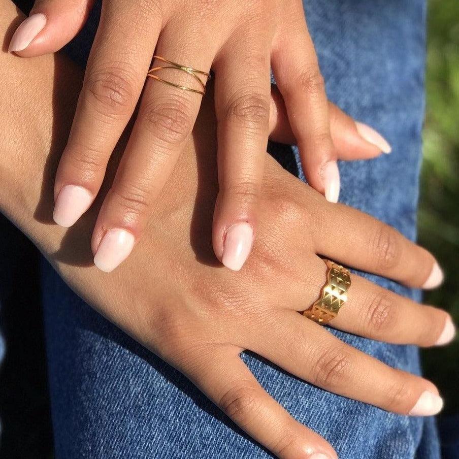 14k gold stacking rings - 1 oak jewelry