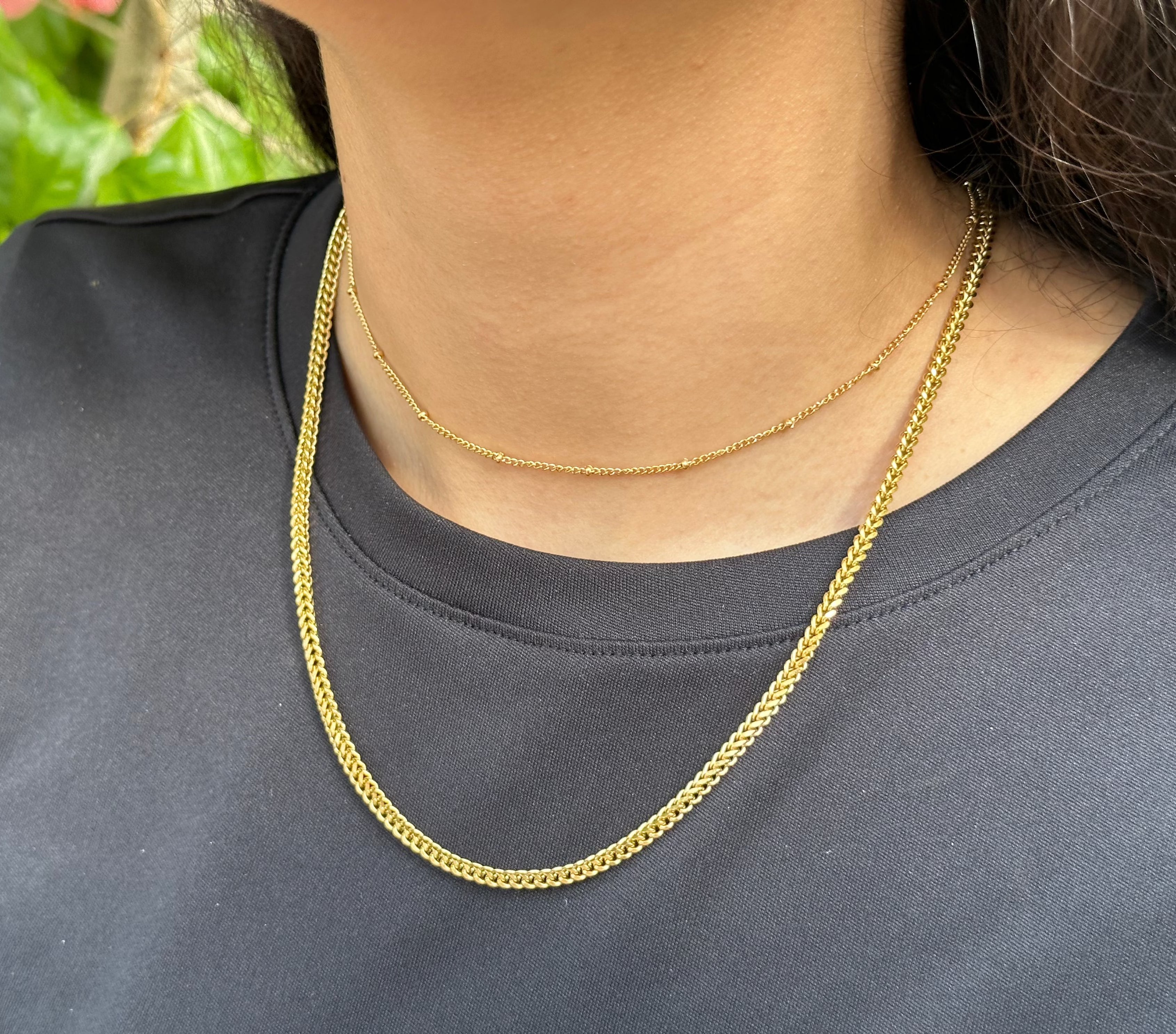 Collar de cadena de trigo para mujer