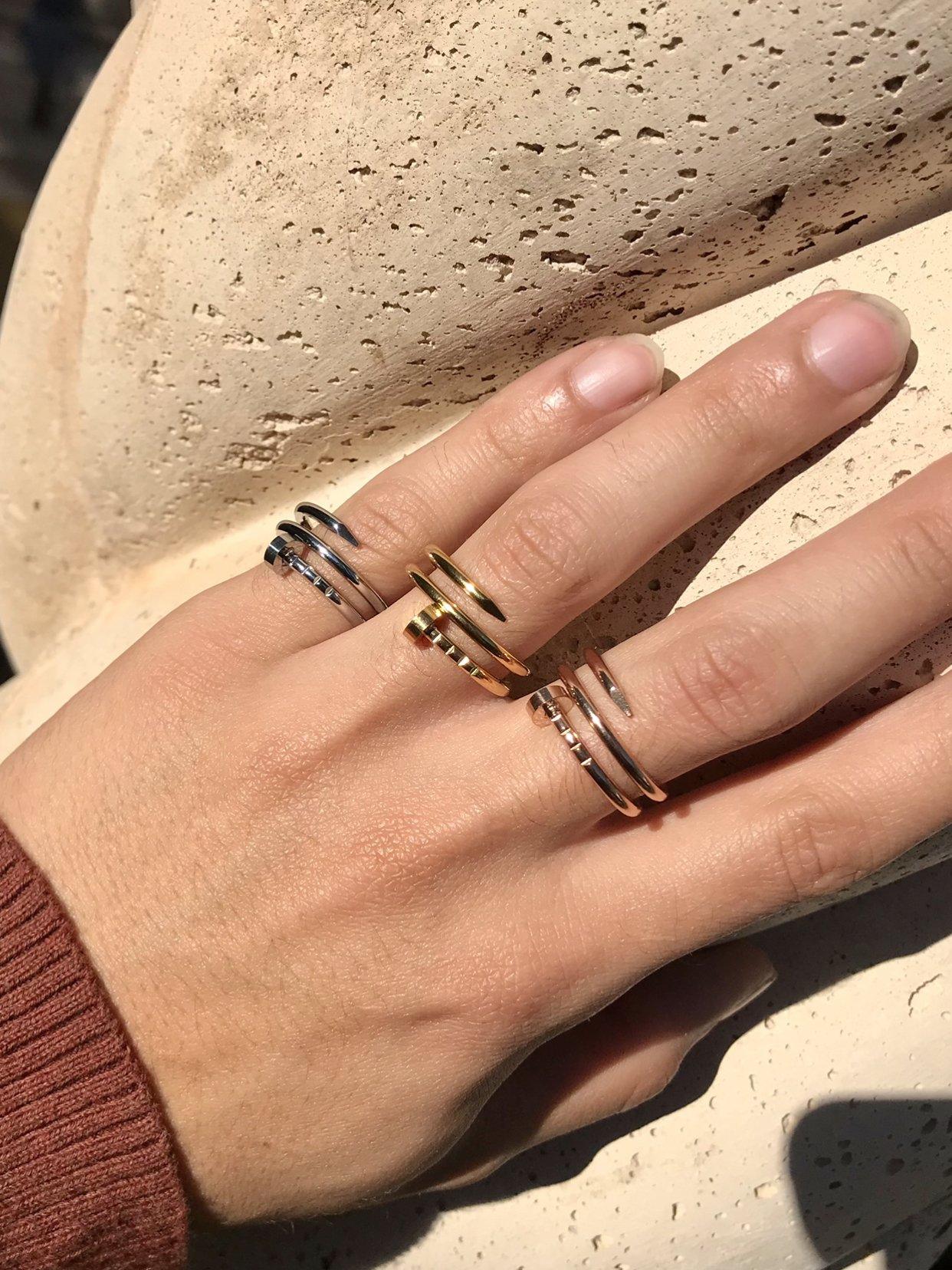 Set Of 3 Nail Rings