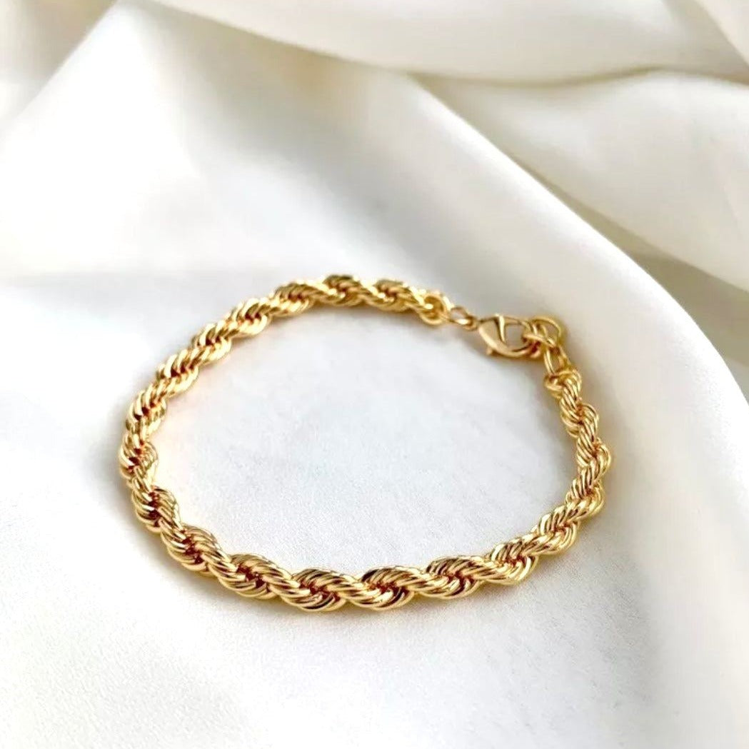 4mm-bracelet-gold-rope-bracelet-women's-non-tarnish-jewelry-1-oak-jewelry