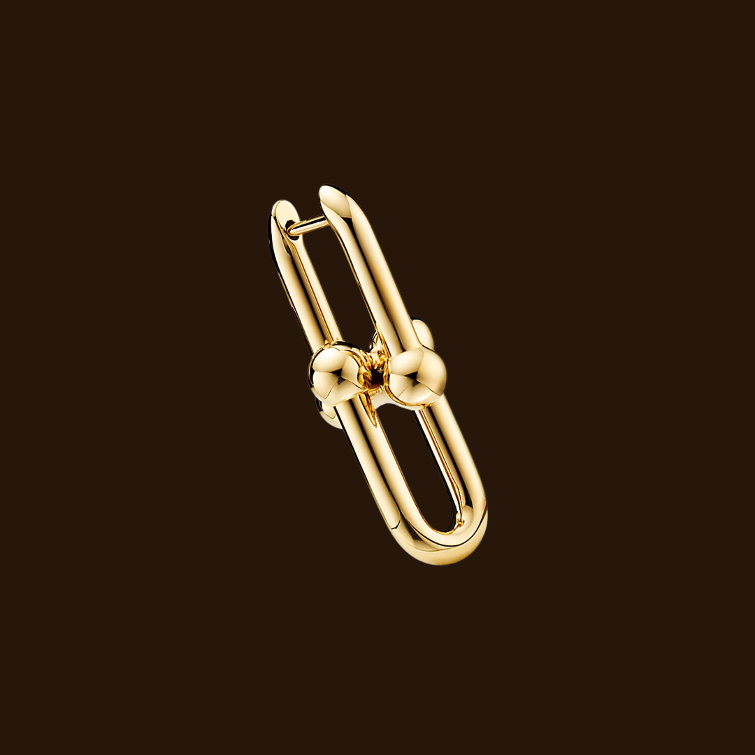 Bold Intertwined Double U Link Earrings