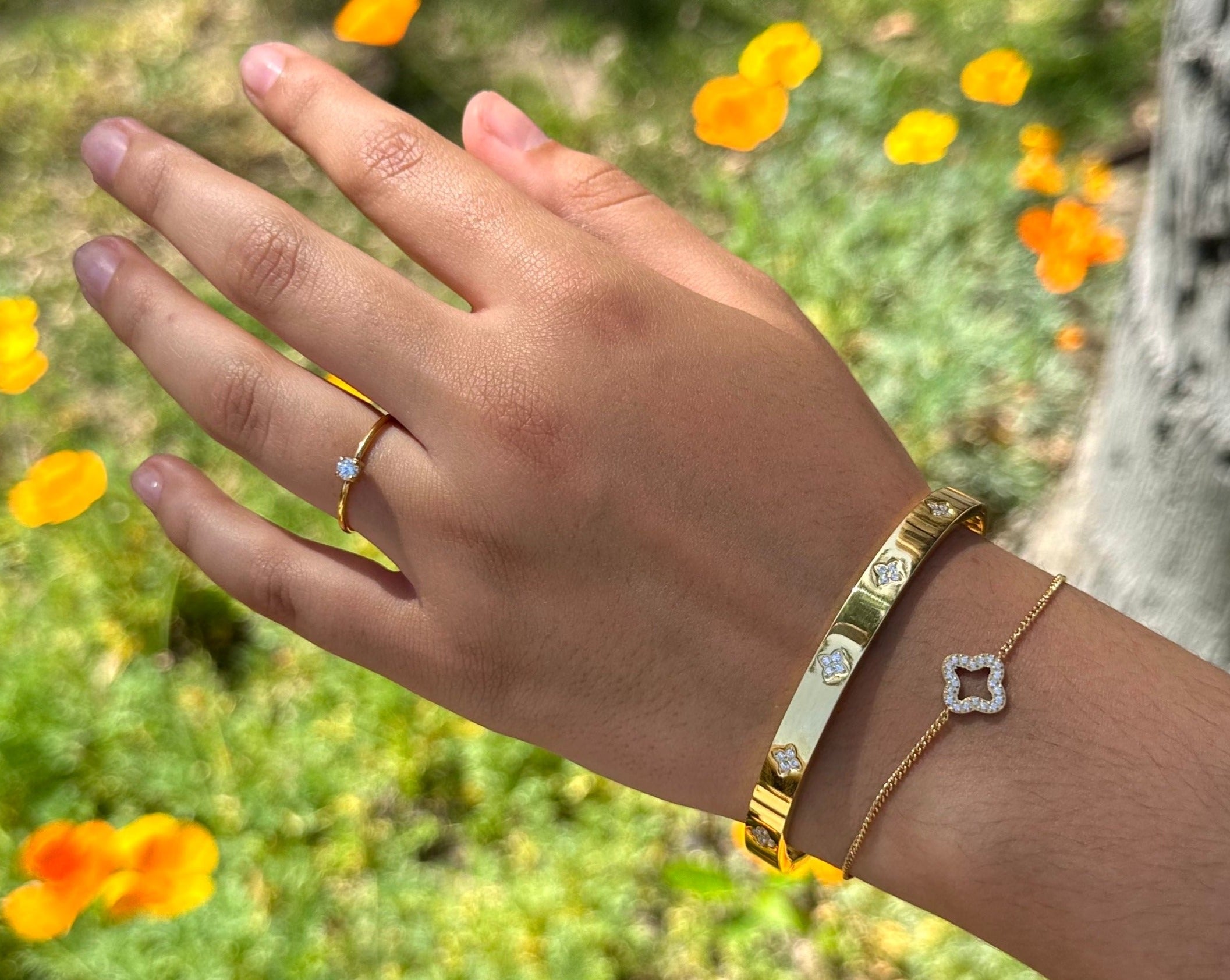 Pave Mini Clover Bracelet
