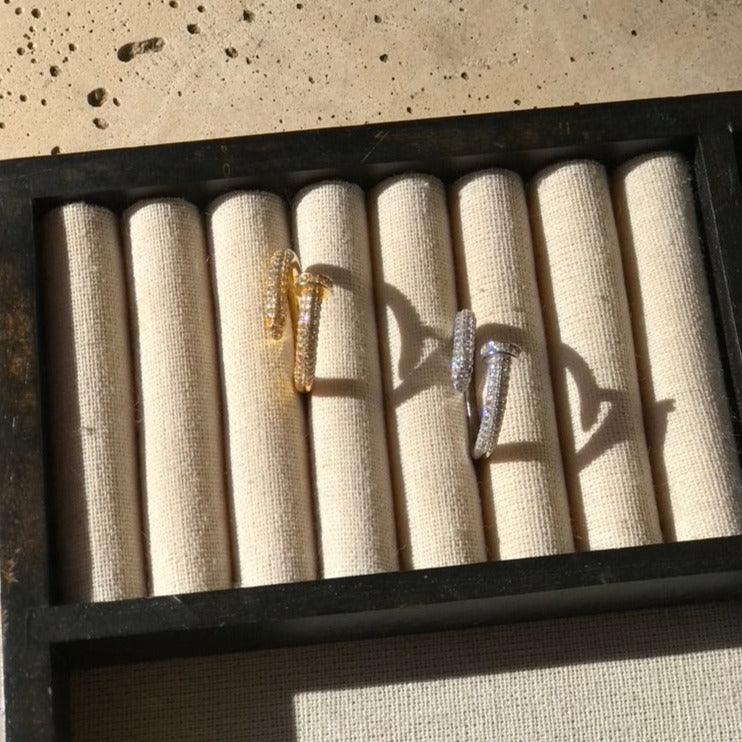 gem encrusted nail rings