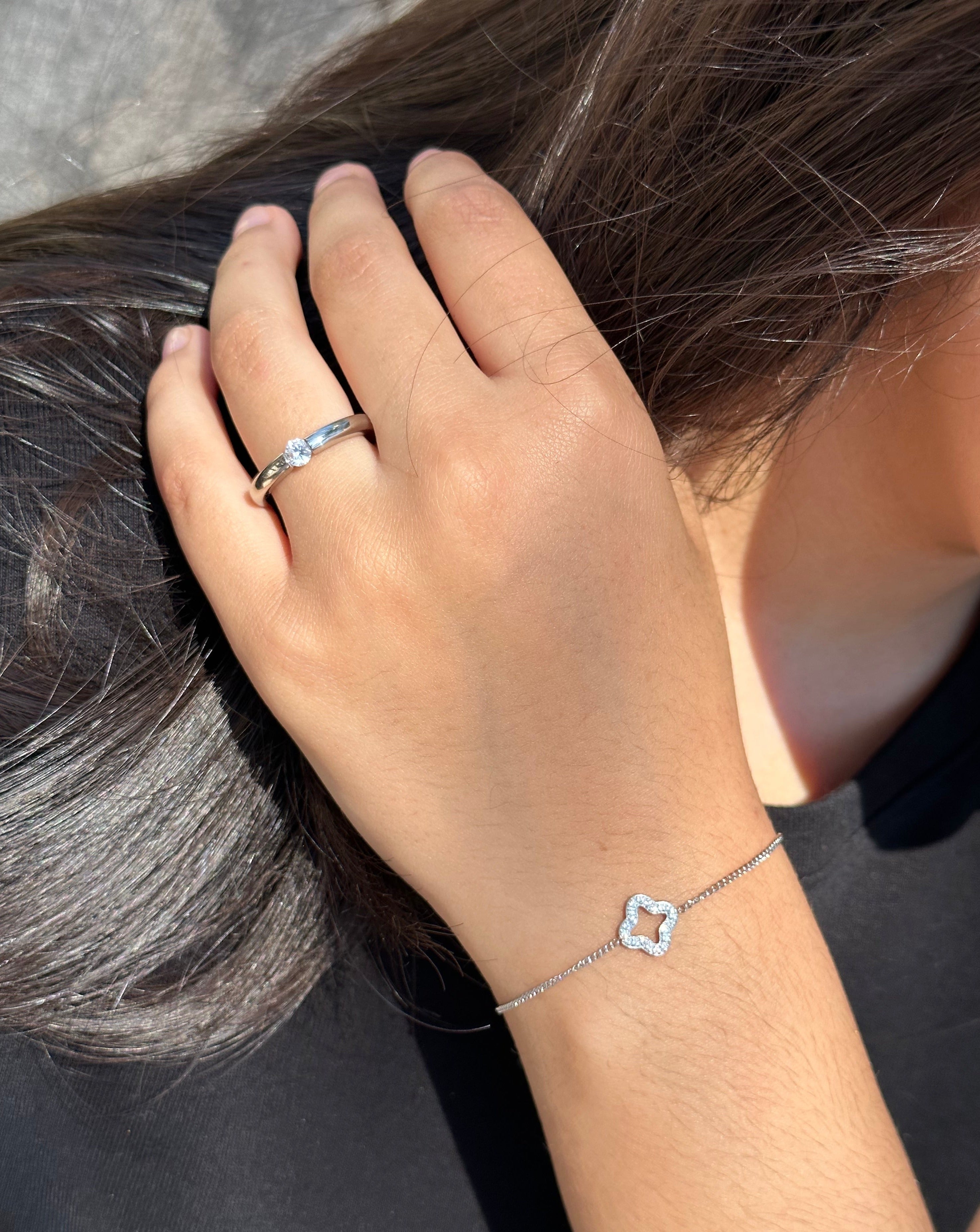 Pave Mini Clover Bracelet