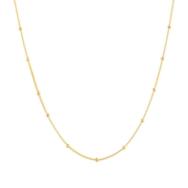 womens gold ball and chain choker