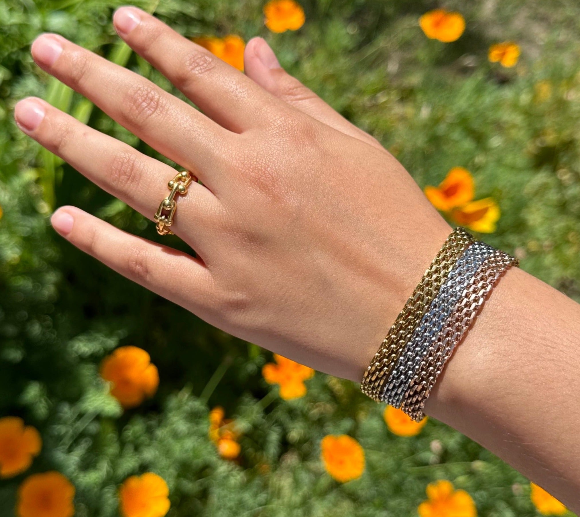 womens ring and bracelet stack 1oak jewlery