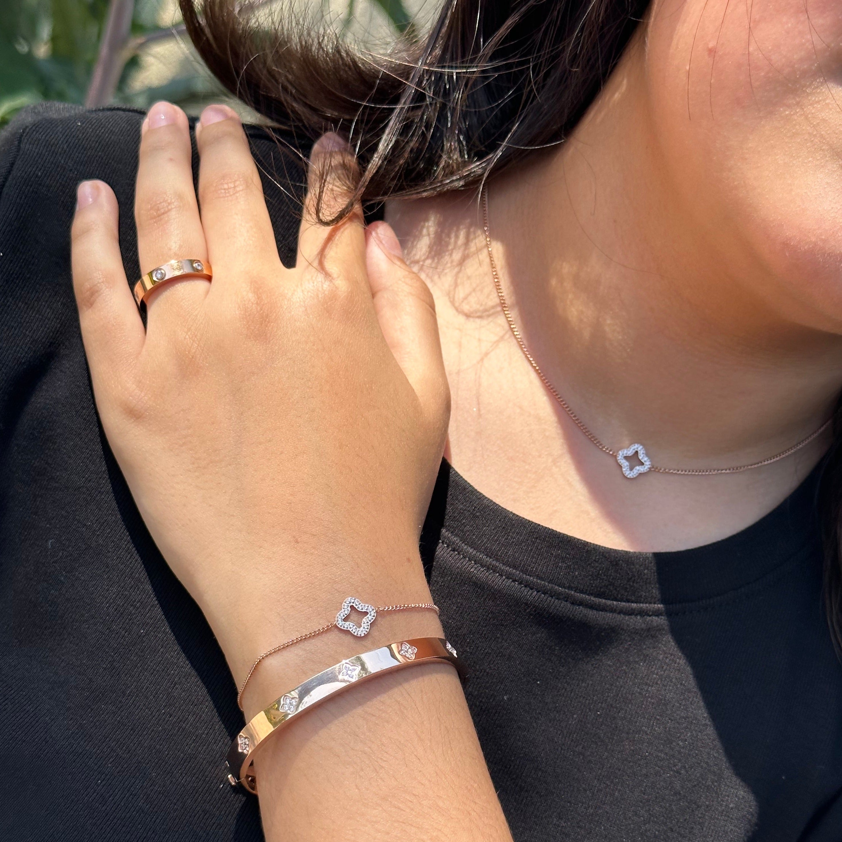 womens rose gold set - 1 oak jewlery