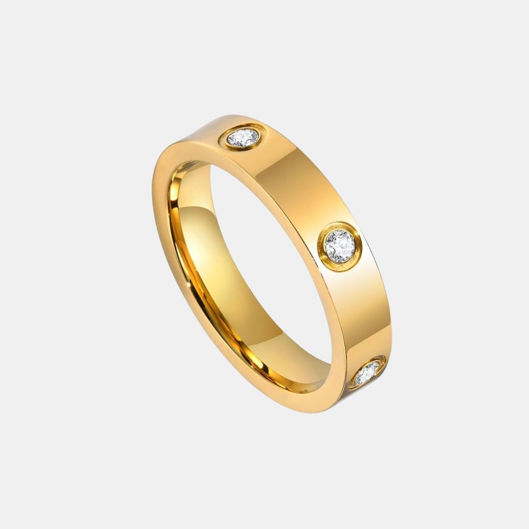 screw love ring in gold