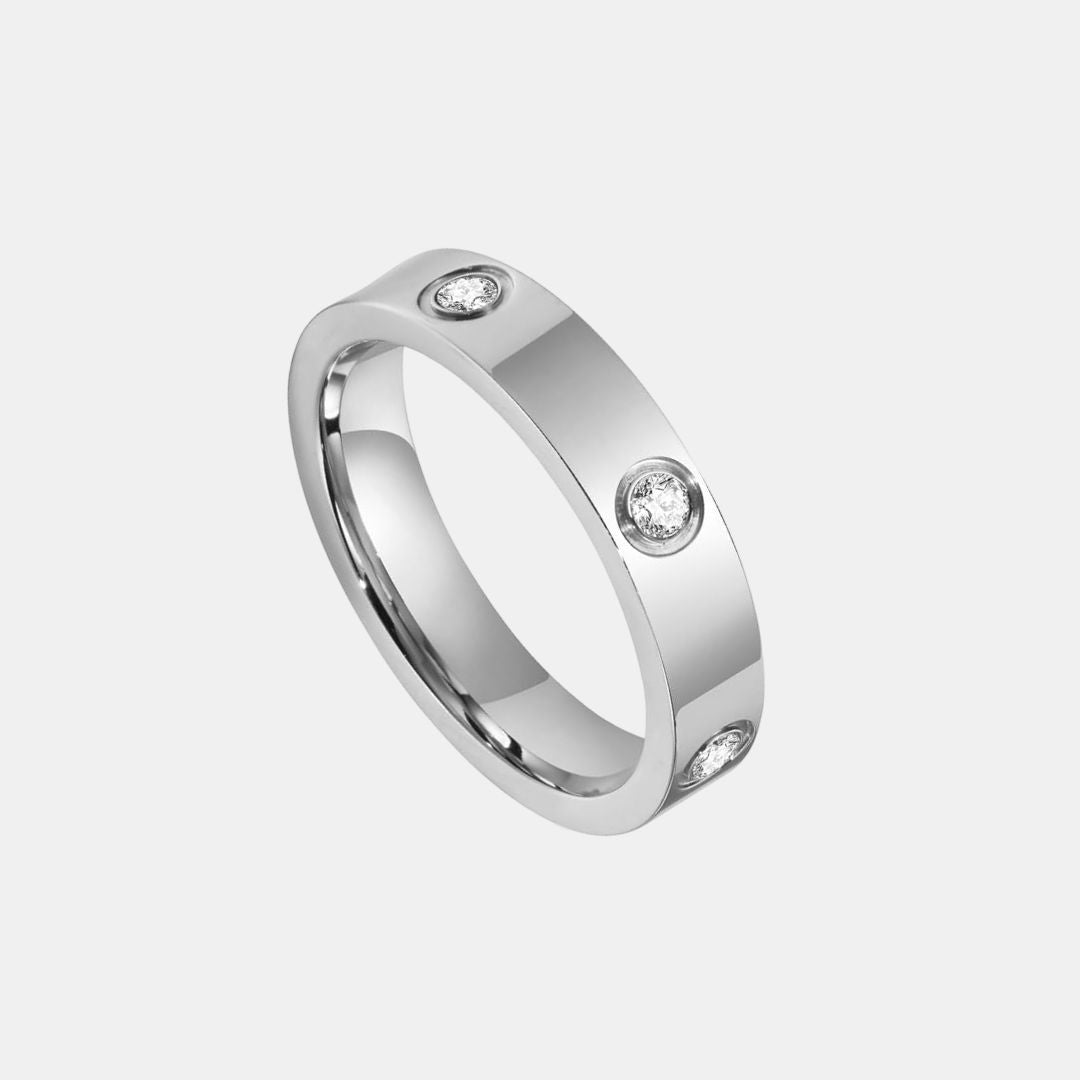 silver pave love ring 1oak