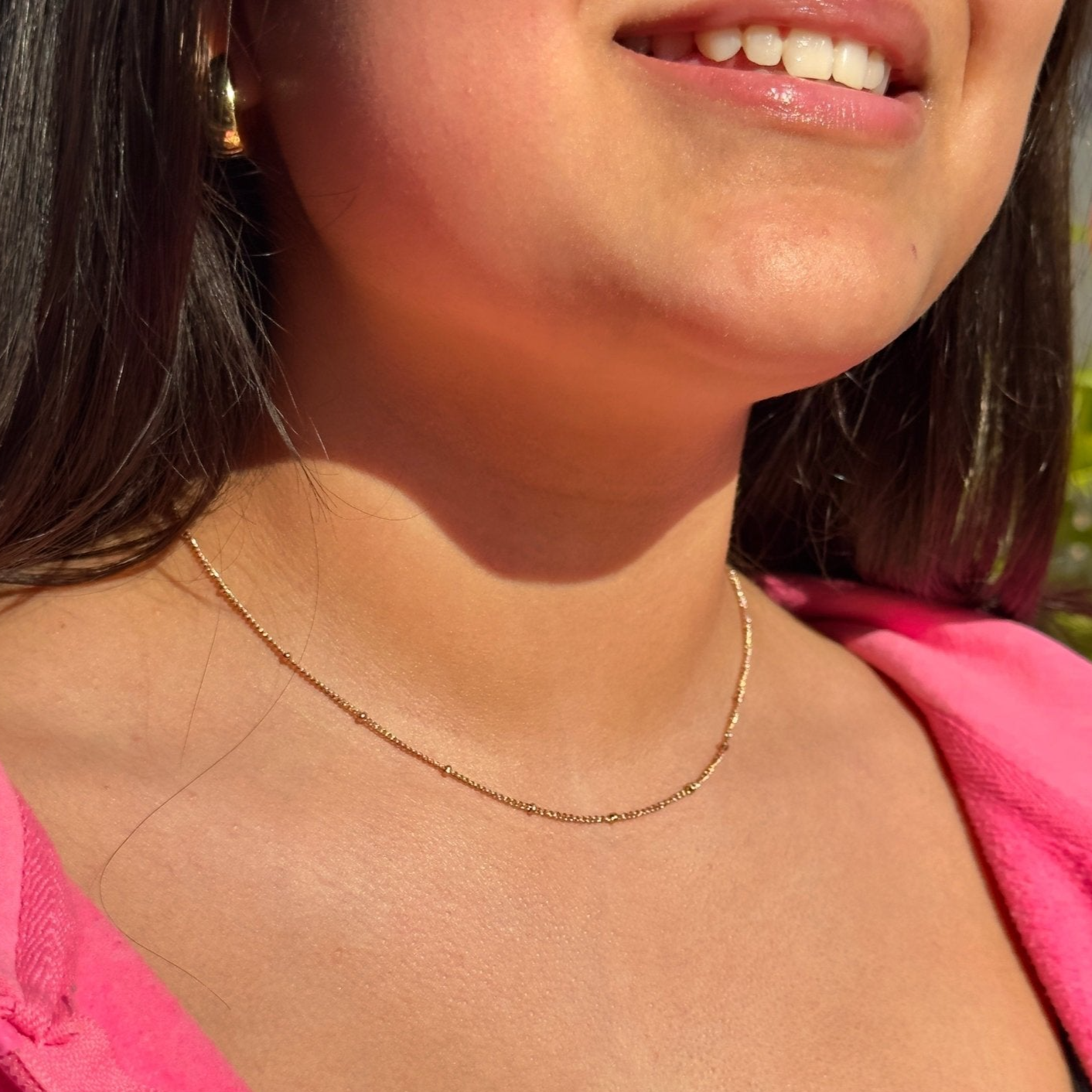 gold sphere necklace choker
