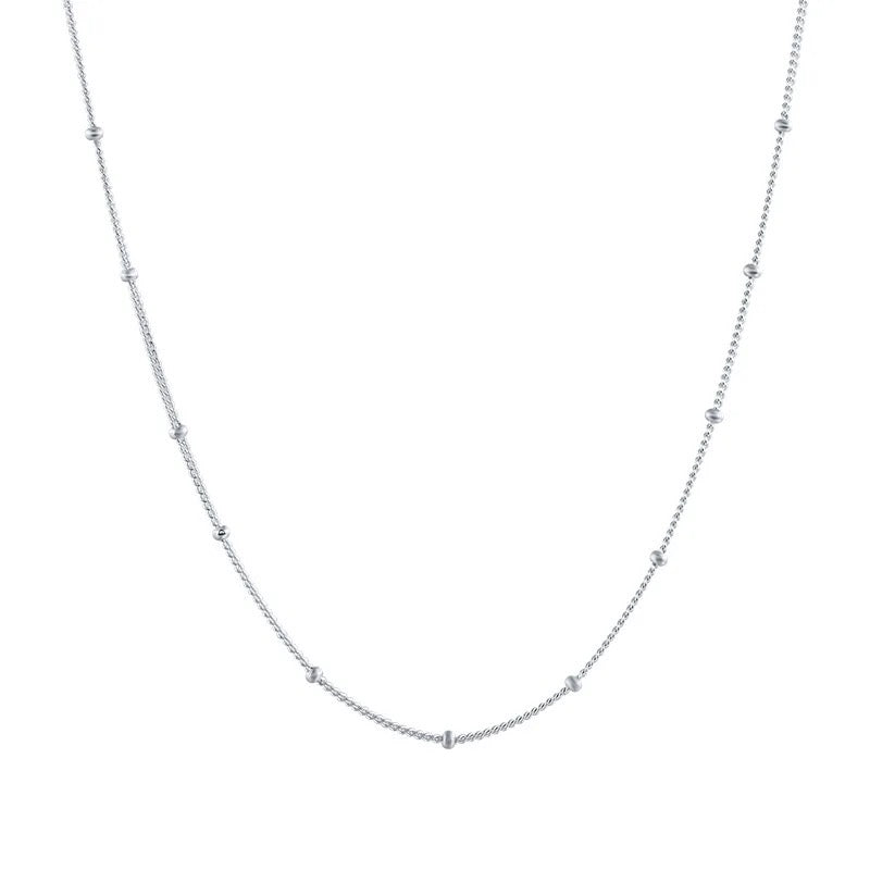 silver ball and chain choker