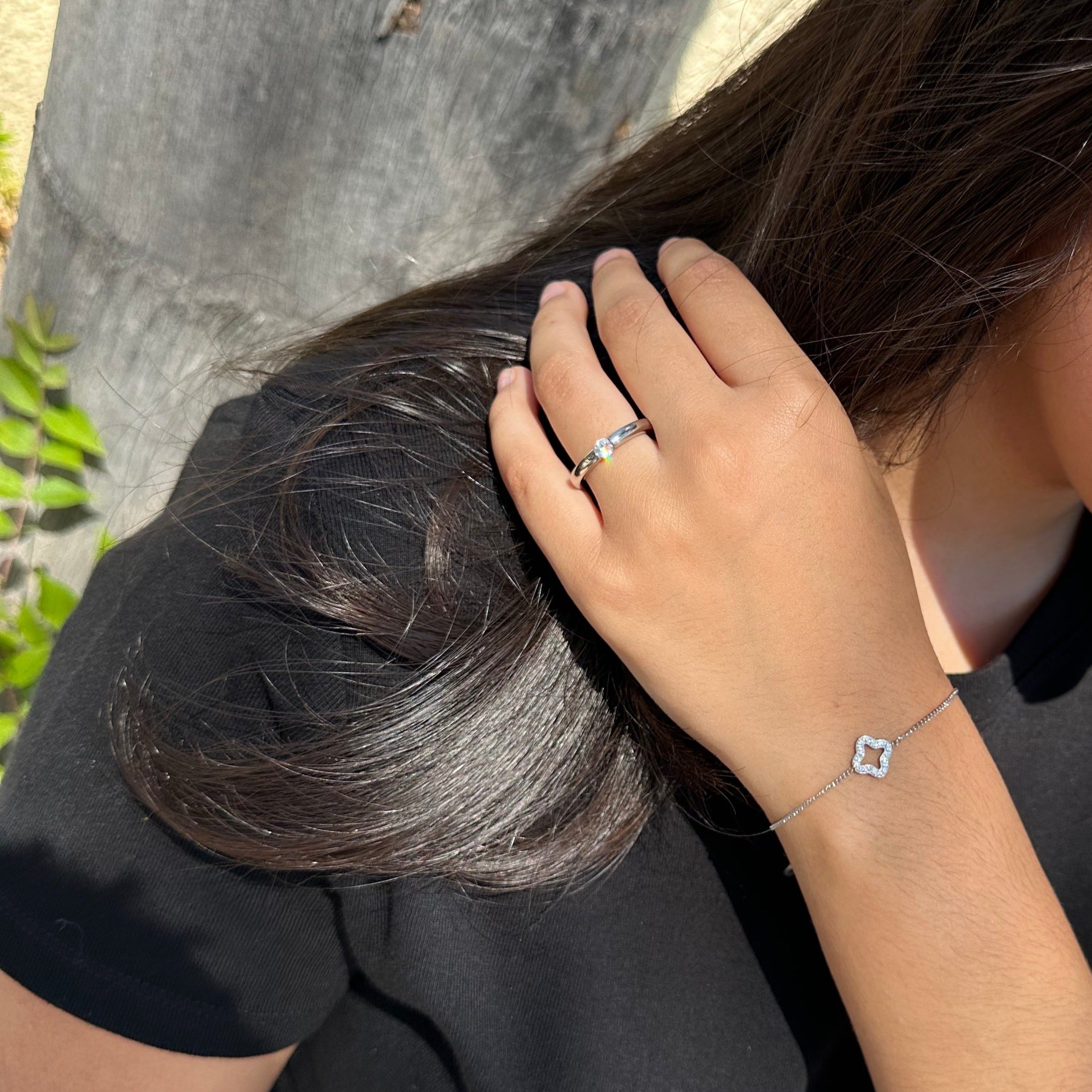 Pave Mini Clover Bracelet