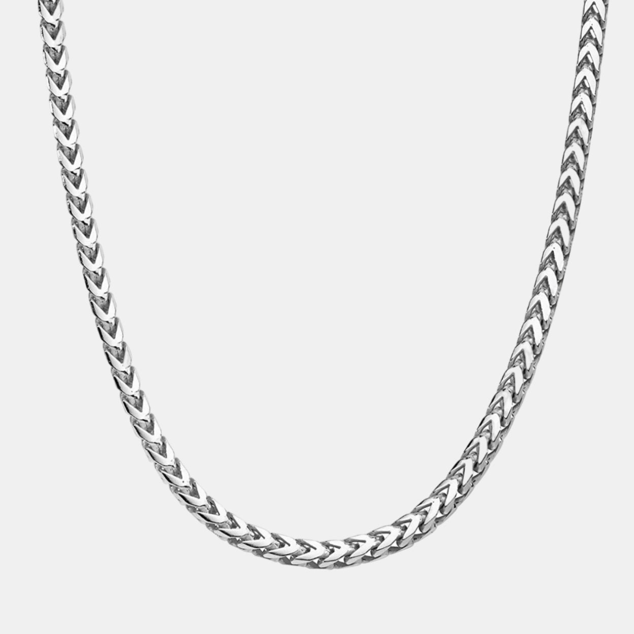 Men's silver Wheat Chain Necklace - 1 Øak