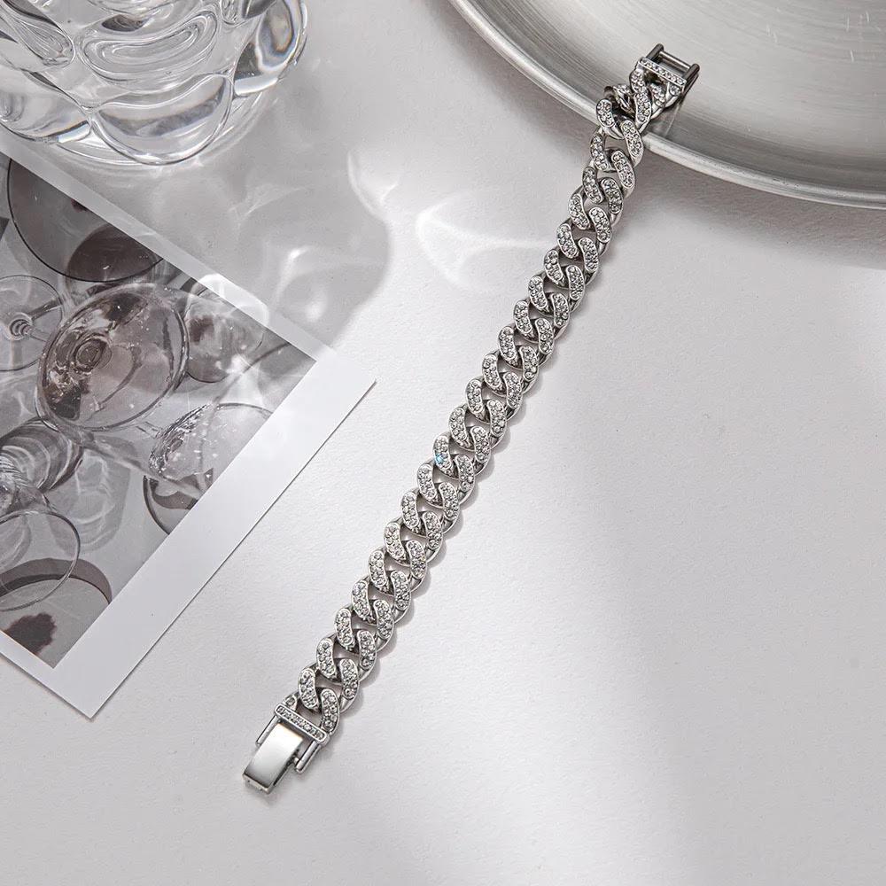 Iced Out Mens Bling Chain Bracelets
