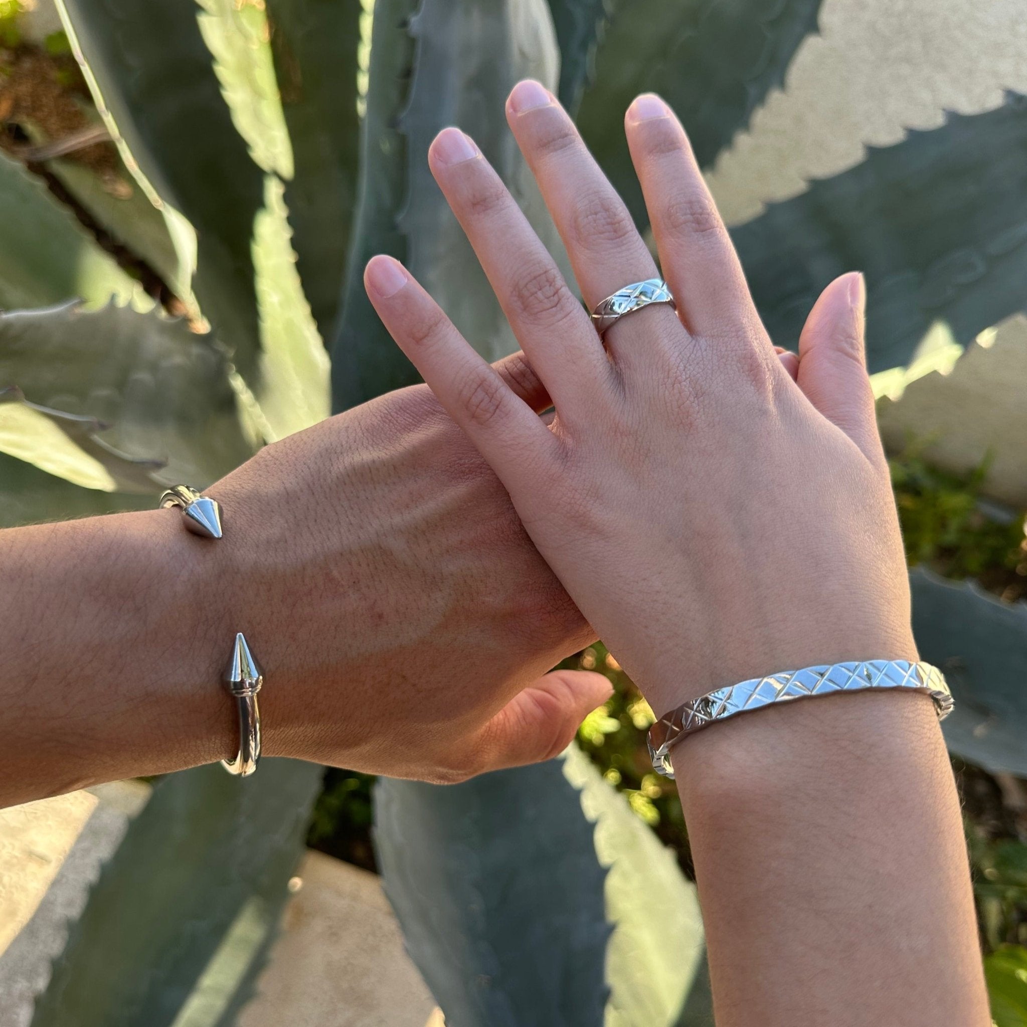 Quilted X Motif Bracelet
