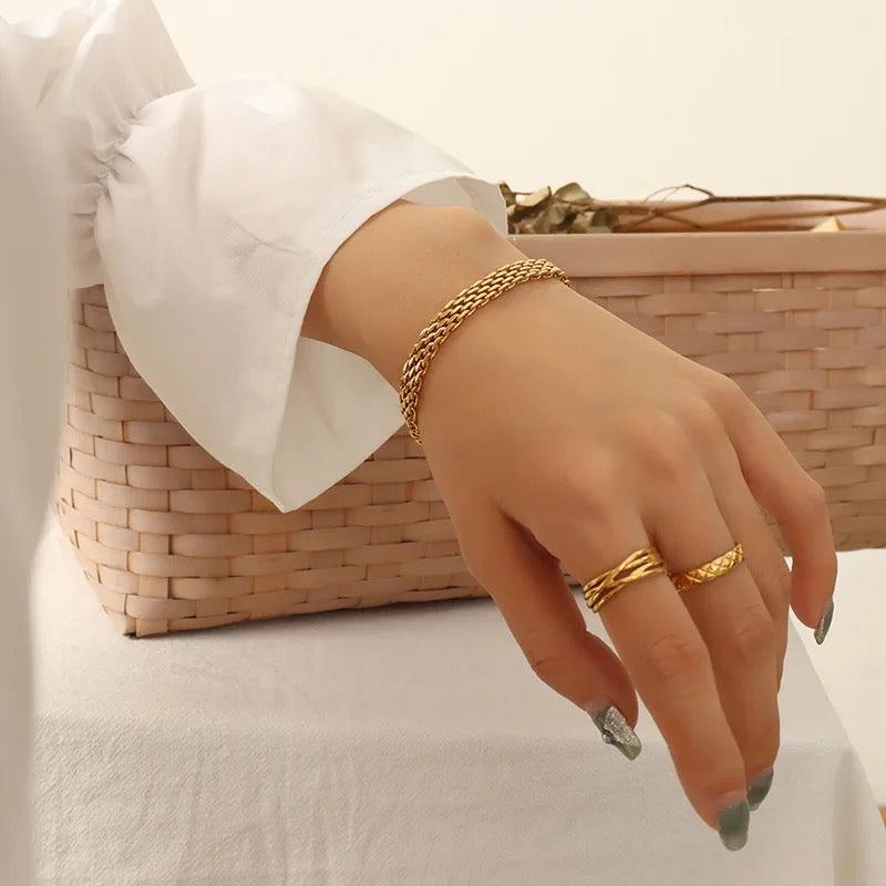 18k Gold Mesh Bracelet - 1 Øak