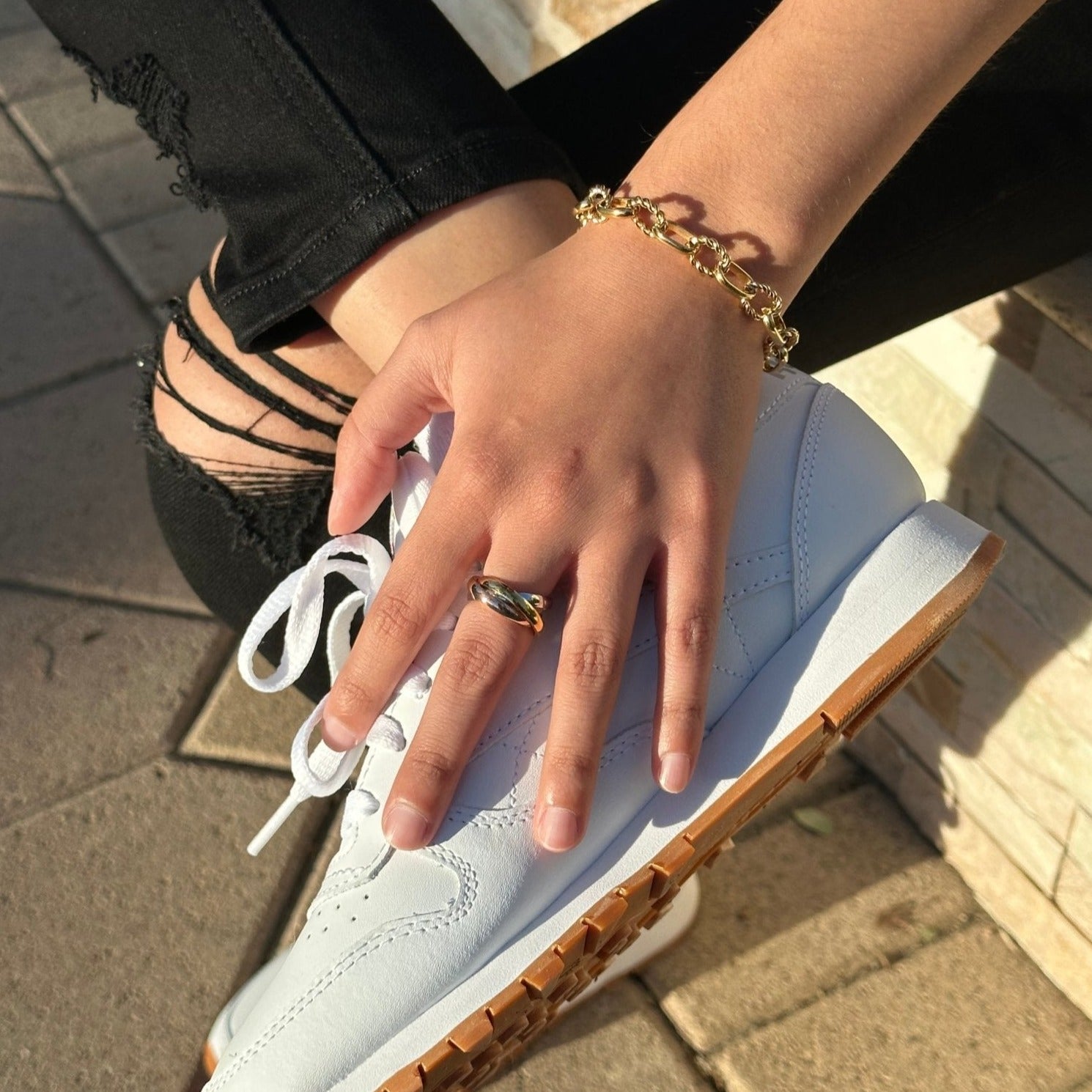 Tri-Colored 14k Trinity Ring