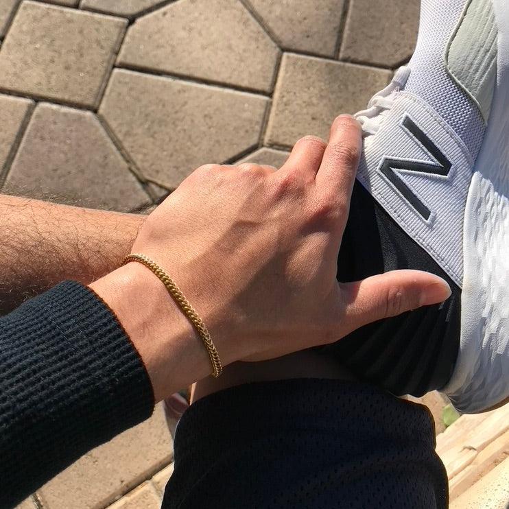 mens 18k gold chain bracelet chain