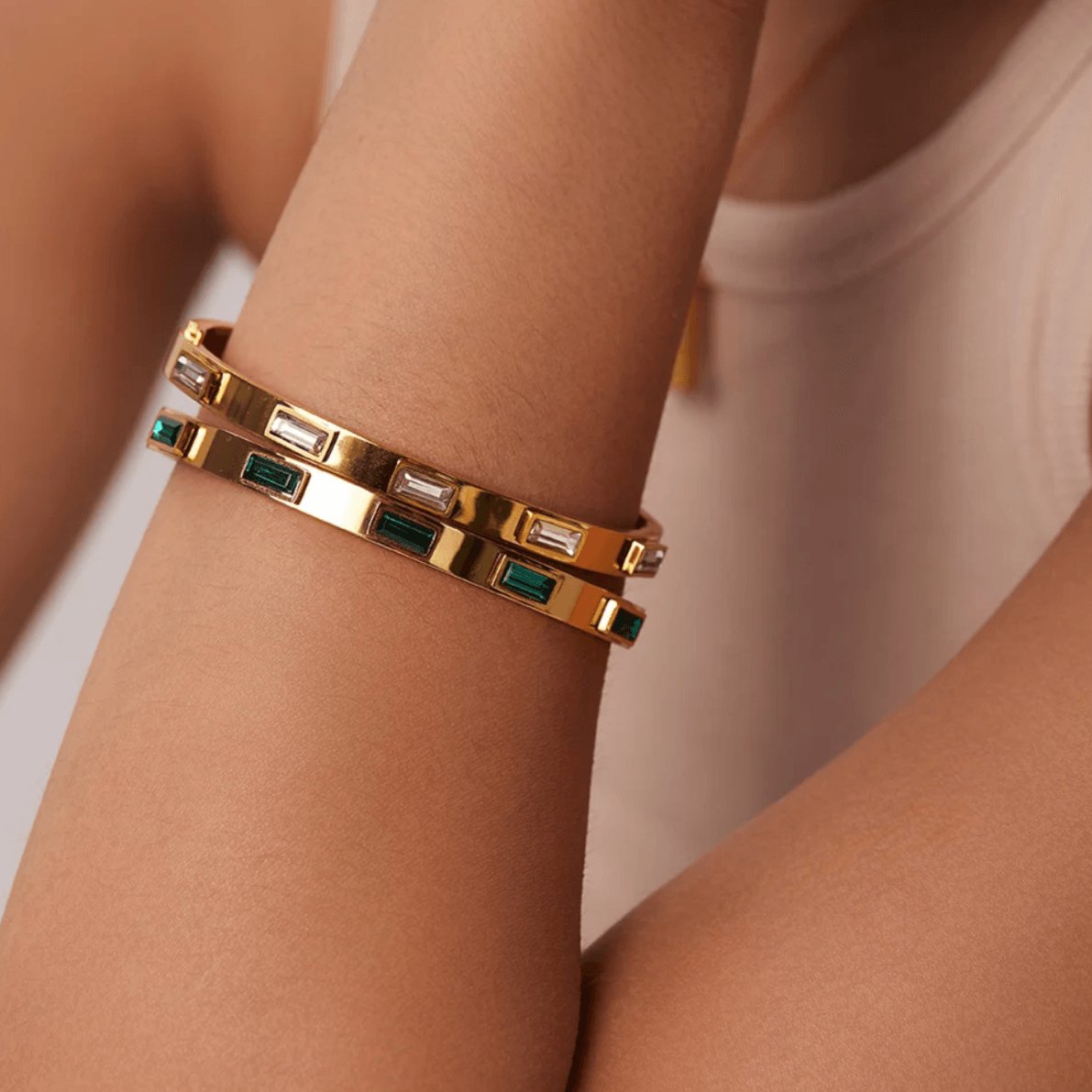 Gem Encrusted Women's Studded Bracelets Bangles