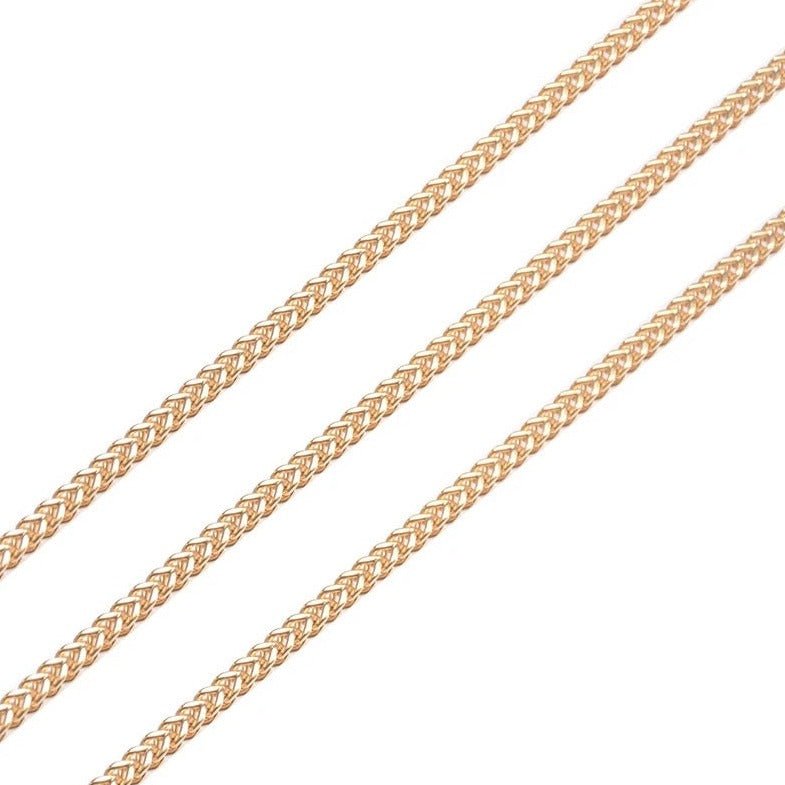 Mens Wheat Link Chain Necklace