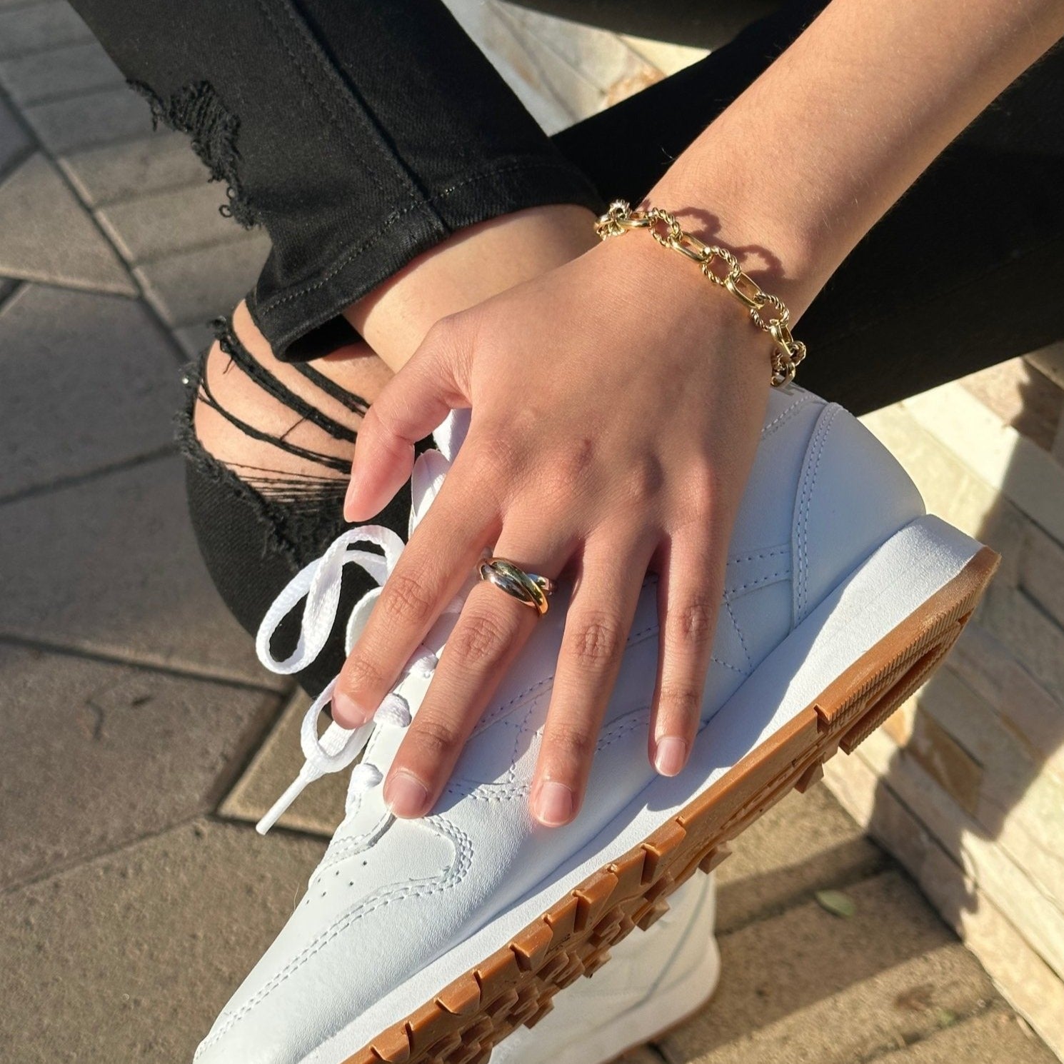 Tri-Colored 14k Trinity Ring