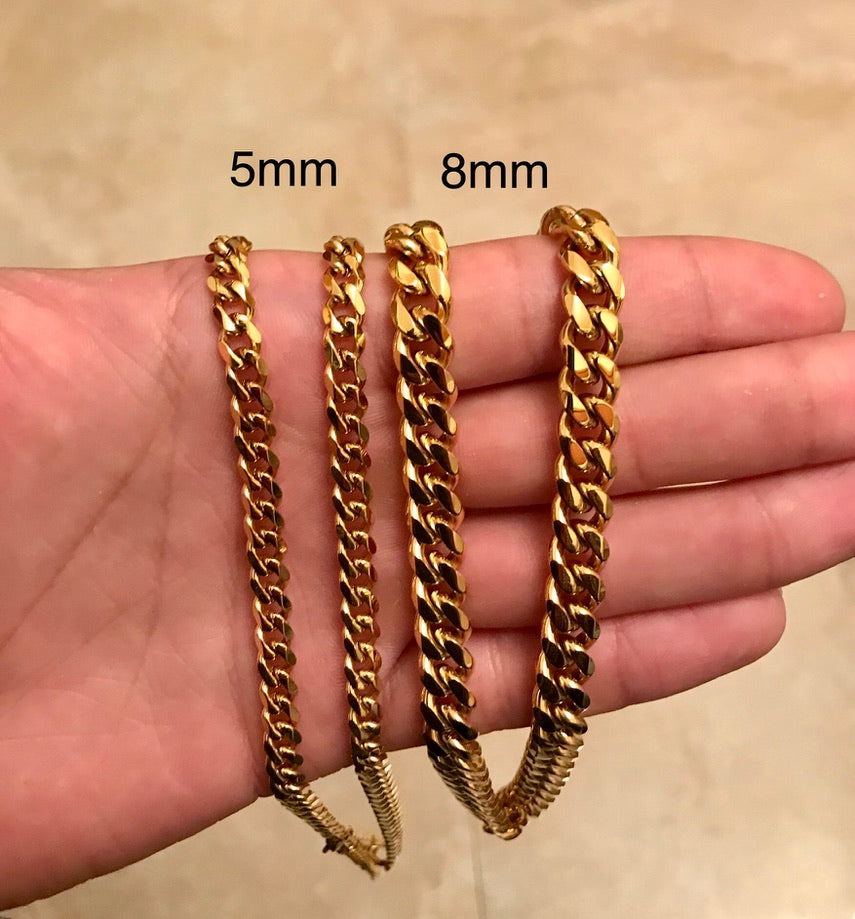5mm vs 8mm curb chain thicknesses