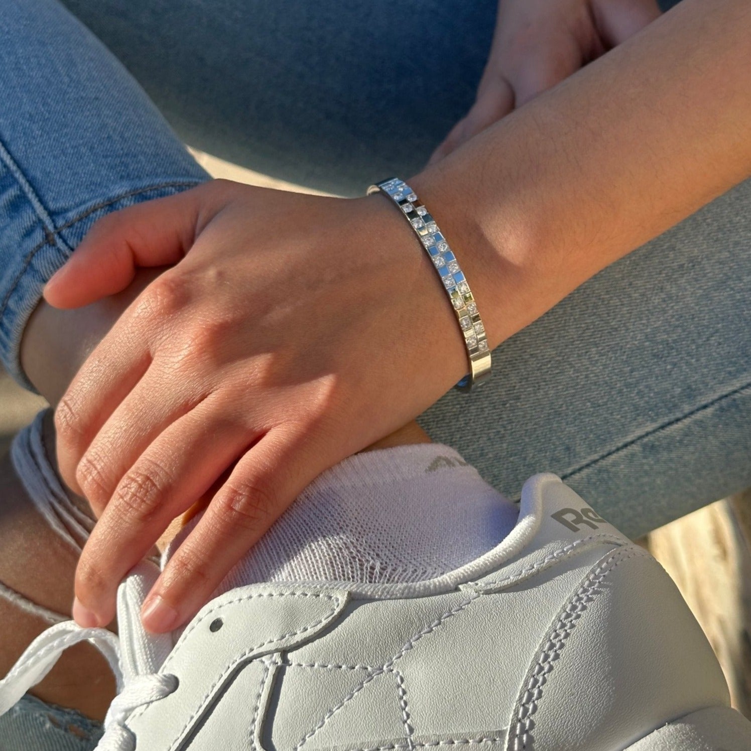 Dainty Square Encrusted Bracelet