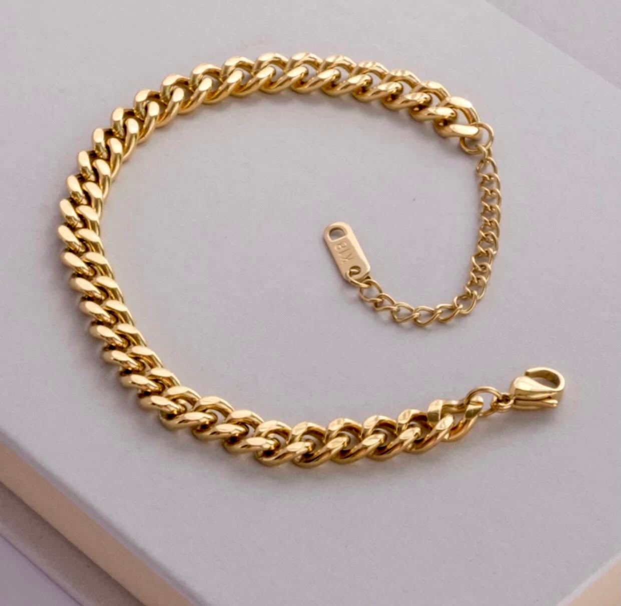 Men's Chunky Chain Bracelet 6mm - 1 Øak