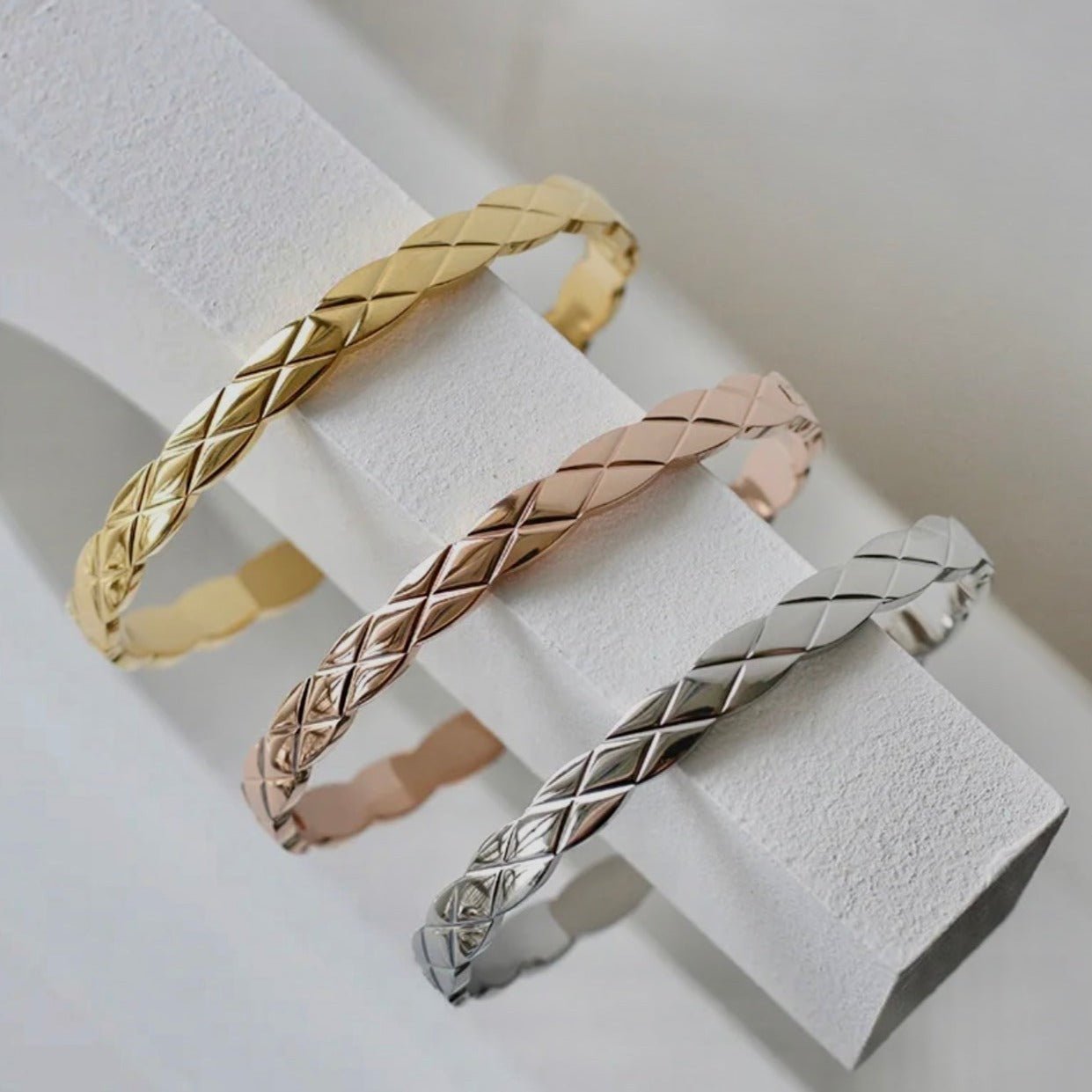 Quilted X Motif Bracelet