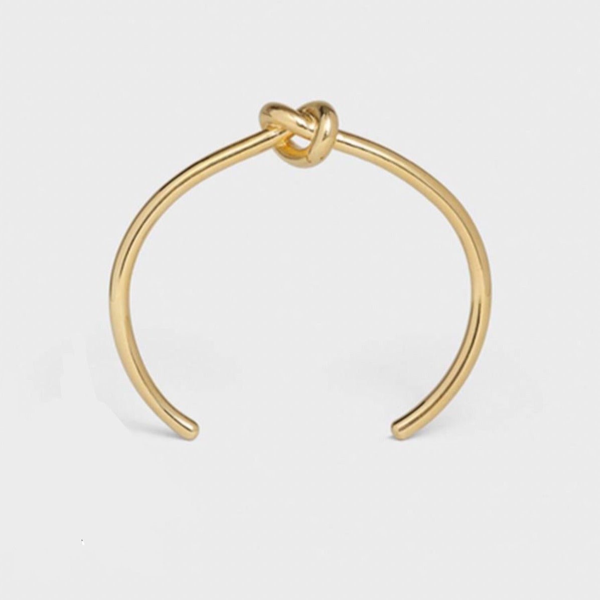 18k Gold Love Knot Cuff Bracelet Bangle