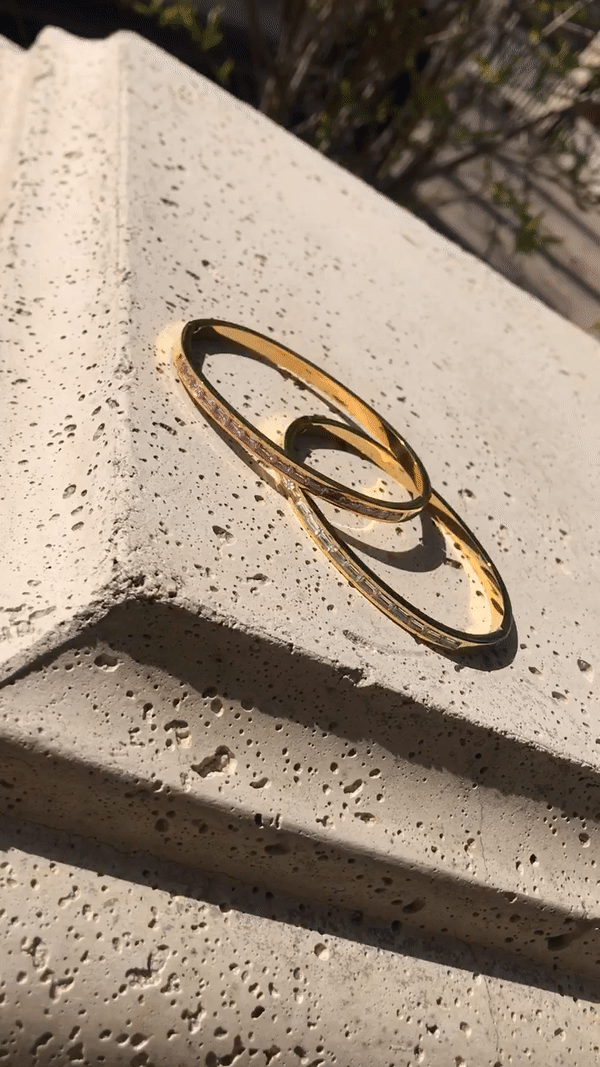 Dainty Gold Baguette Bracelet - 1 Oak Jewelry