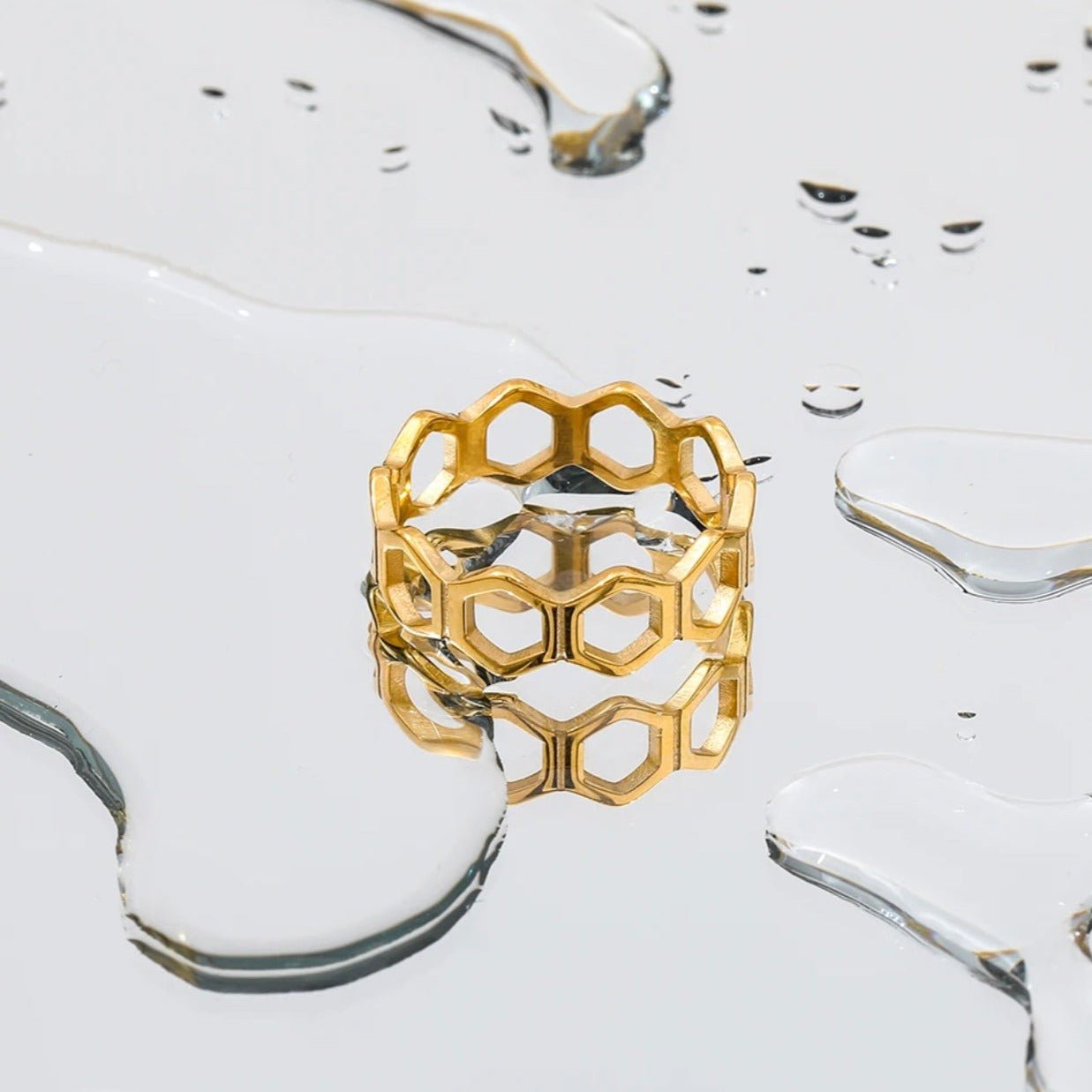 14k Sweet HoneyComb Ring