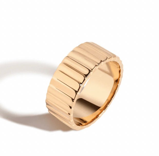 Ridged Band Gear Ring