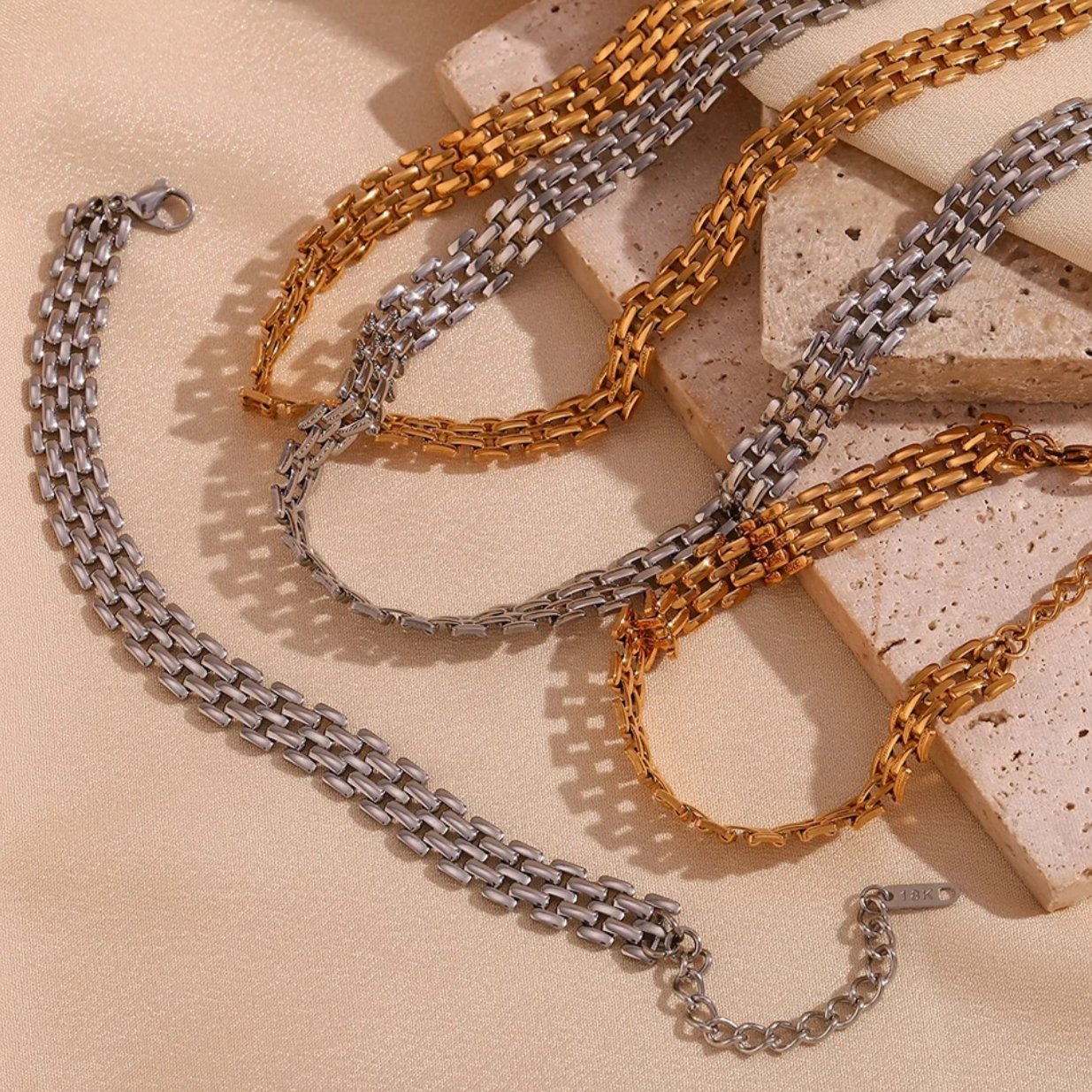 mesh chain bracelets