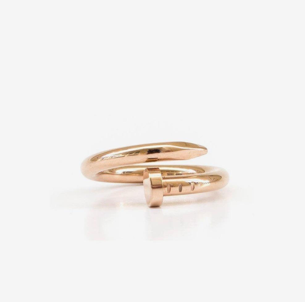 Men's 18k Gold Nail Stacking Ring - 1 Øak