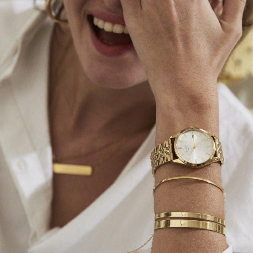 Personalized Engraved Women's 18K Gold Cuff Bracelet - 1 Øak