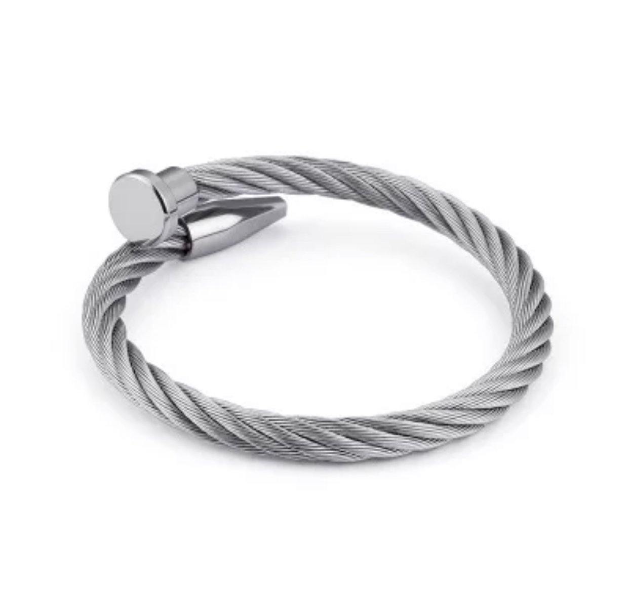 Silver cable bracelets twisted bracelet